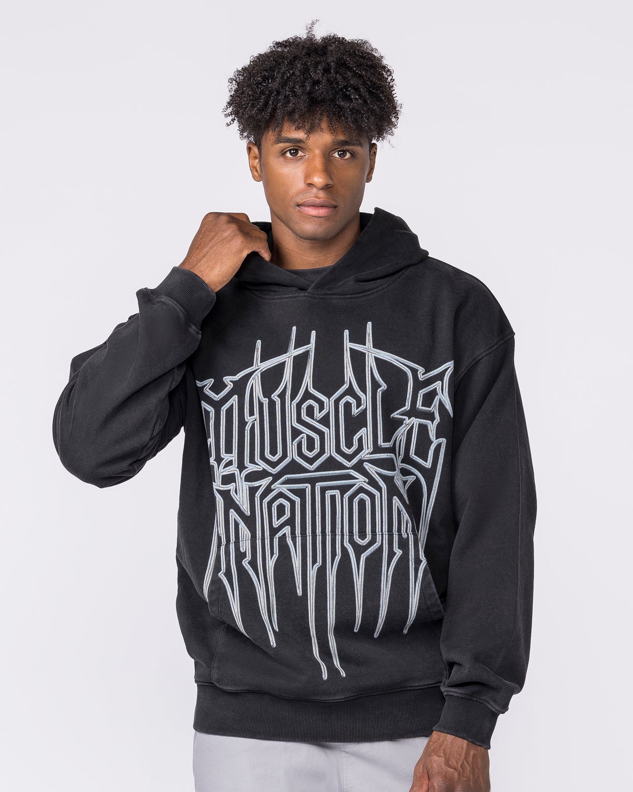 Metalcore Vintage Hoodie - Washed Black-Jumpers & Hoodies-XS-032631WSHBLK-XS-MNAPPRL49565-3-Muscle Nation