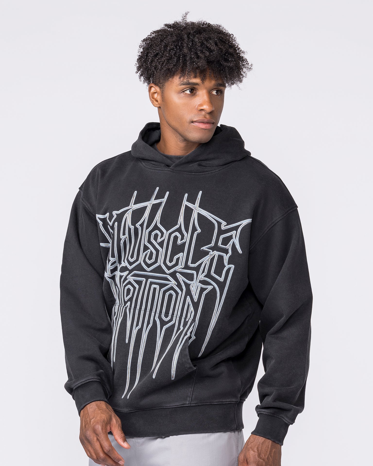 Metalcore Vintage Hoodie - Washed Black-Jumpers & Hoodies-XS-032631WSHBLK-XS-MNAPPRL49565-4-Muscle Nation
