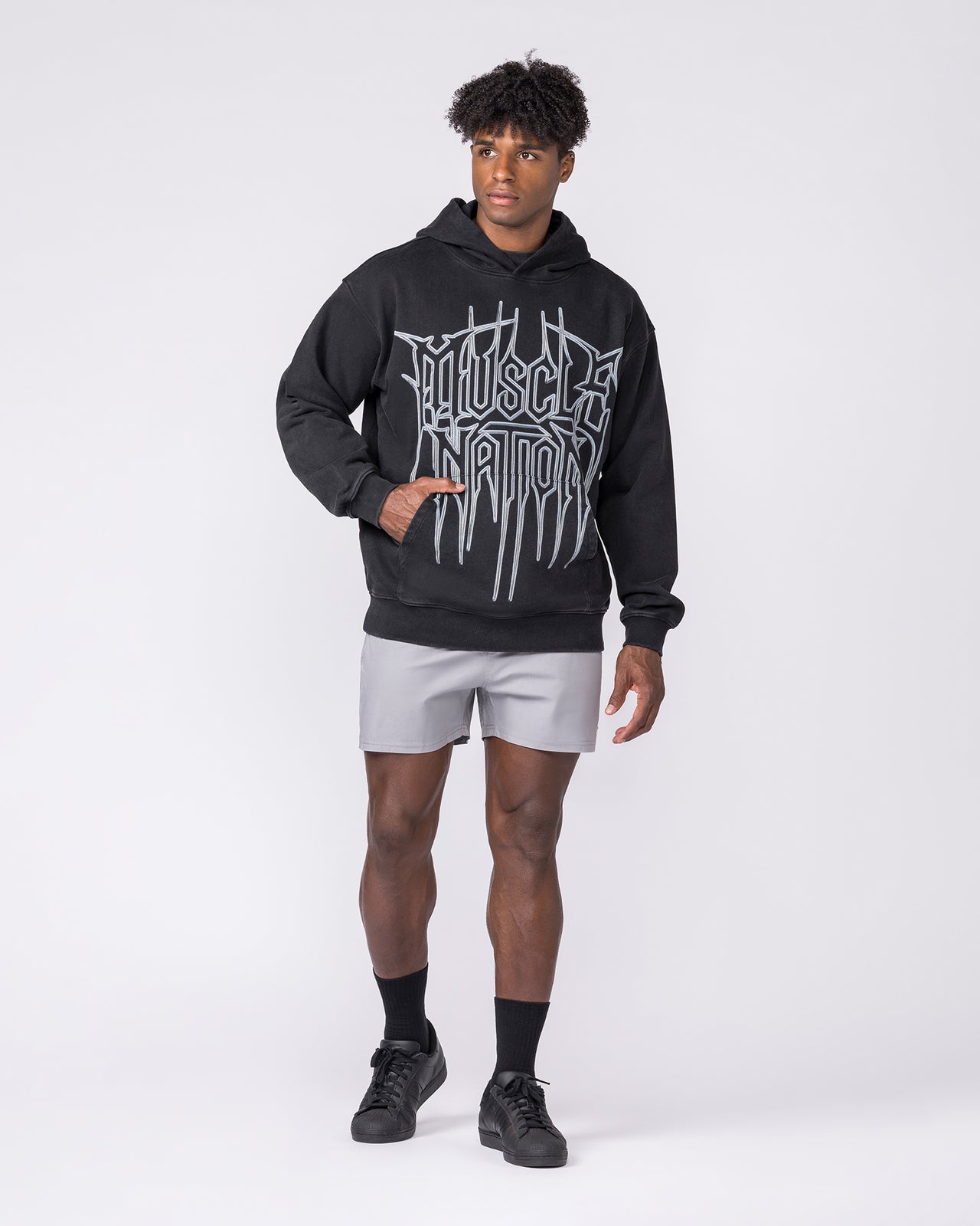 Metalcore Vintage Hoodie - Washed Black-Jumpers & Hoodies-XS-032631WSHBLK-XS-MNAPPRL49565-6-Muscle Nation