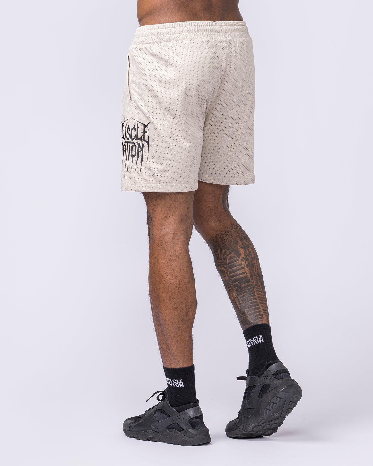 Metalcore Lay Up 5" Shorts - Cream-Shorts-S-022616CREAM-S-MNAPPRL48614-2-Muscle Nation