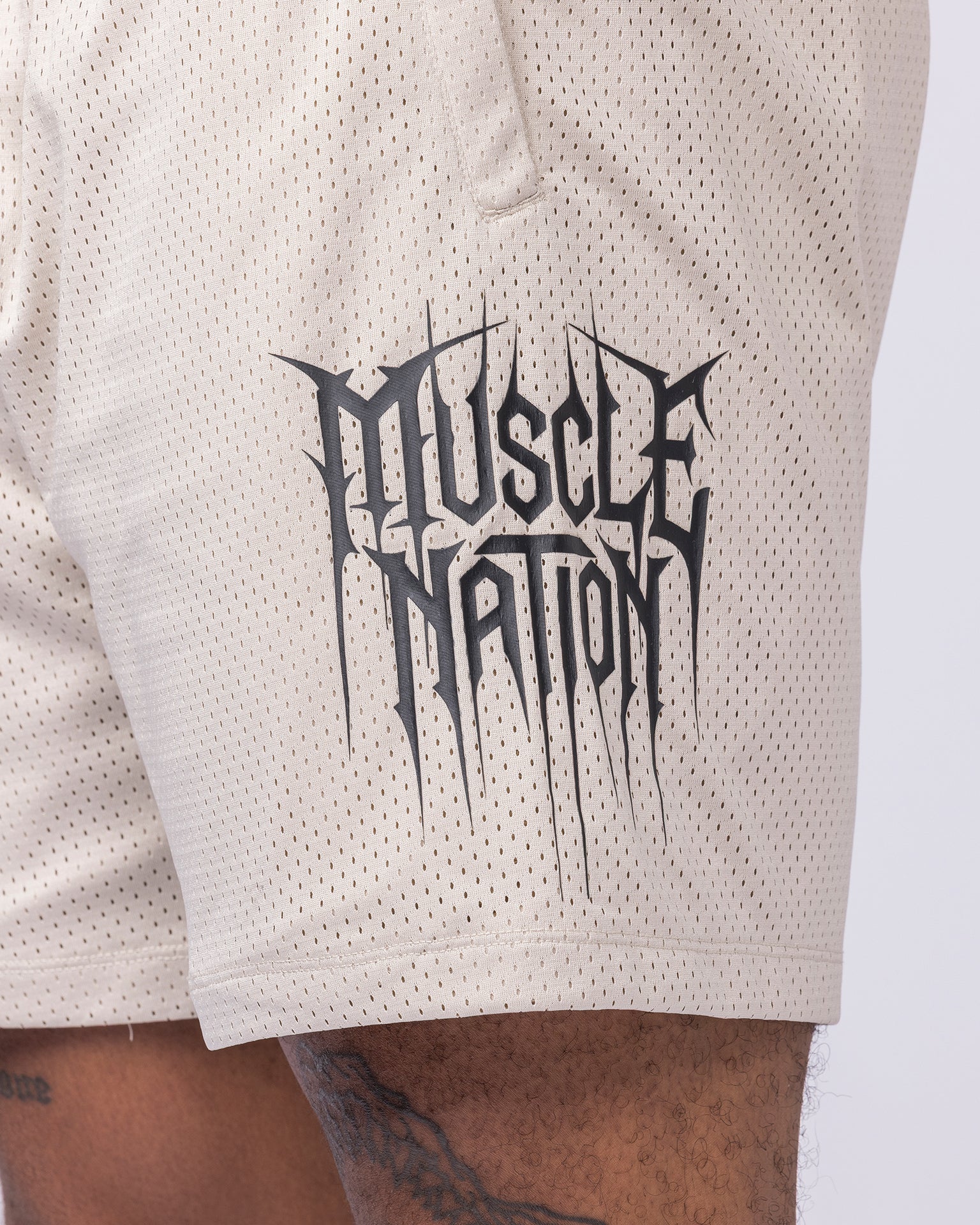 Metalcore Lay Up 5" Shorts - Cream-Shorts-S-022616CREAM-S-MNAPPRL48614-5-Muscle Nation