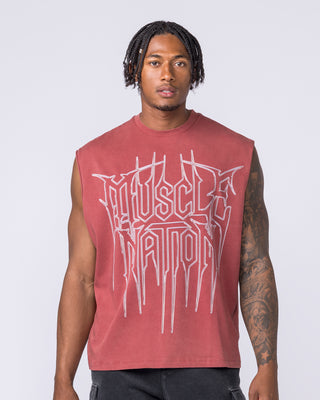 Metalcore Vintage Boxy Muscle Tank - Washed Rust-Singlets & Tanks-S-022625WRST-S-MNAPPRL48714-2-Muscle Nation