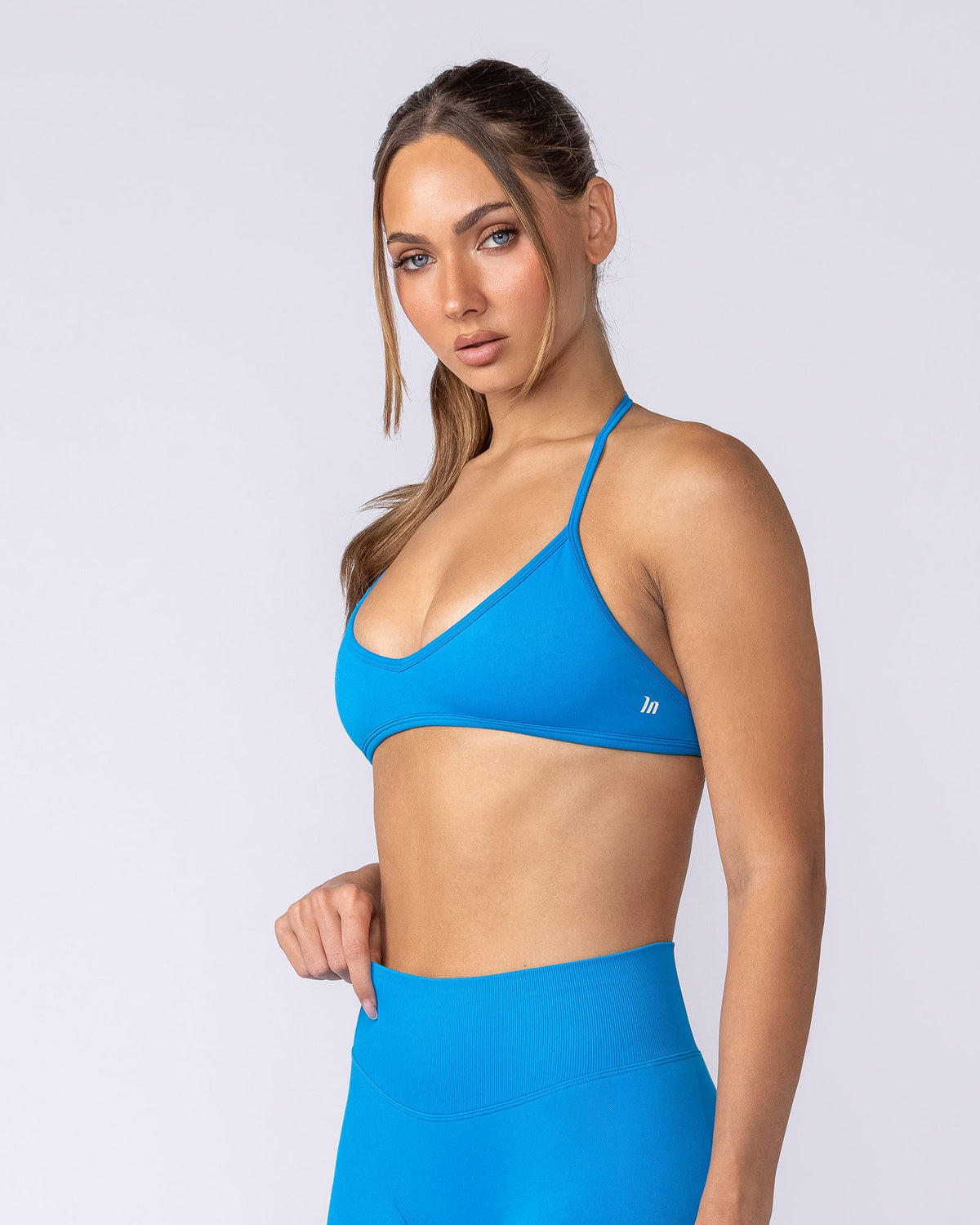 Micro Halter Seamless Bralette - Sonic Blue