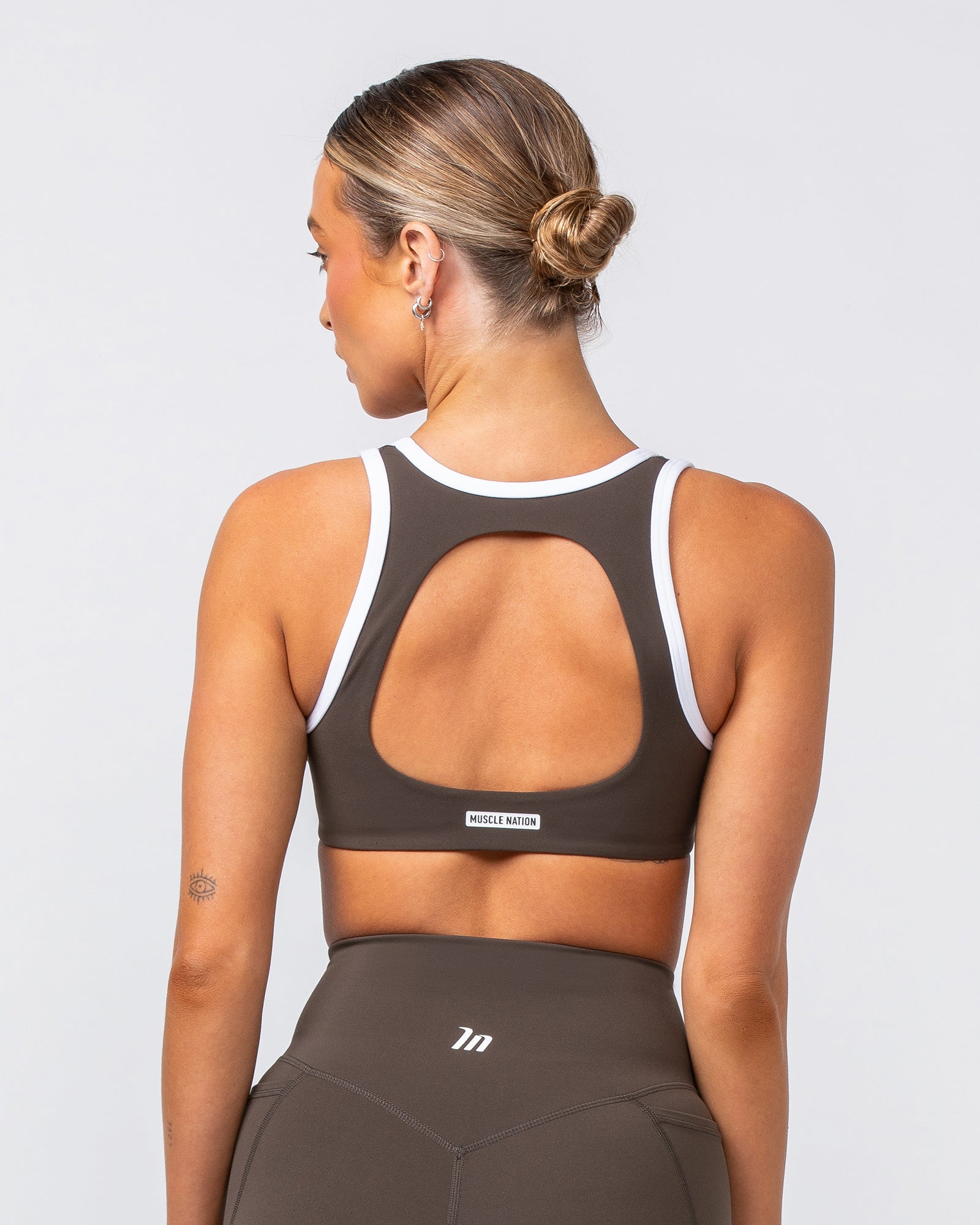 Contrast Bralette - Deep Brown-Bralettes-XS-082417DEPBRN-XS-MNAPPRL32048-6-Muscle Nation