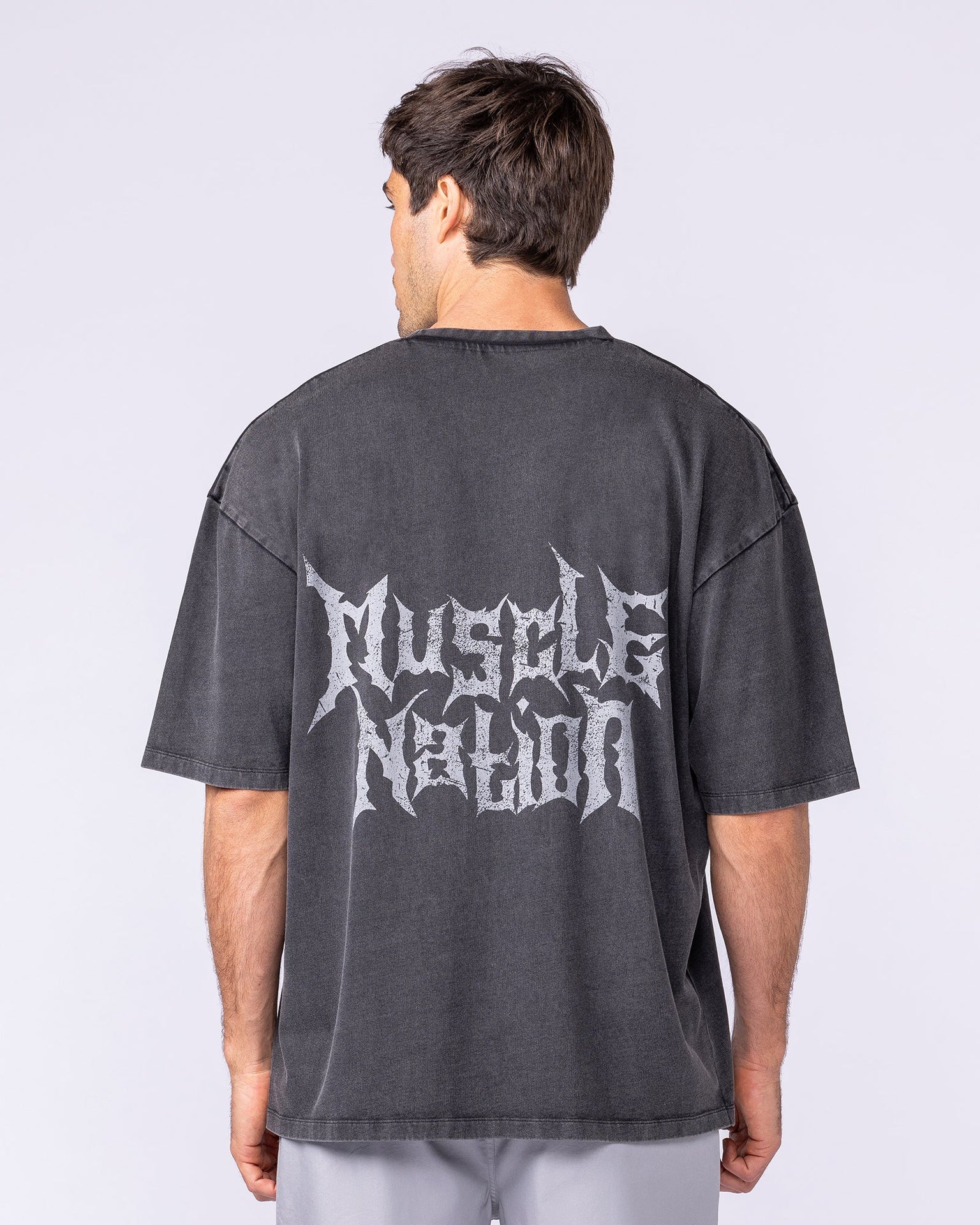 Metal Oversized Vintage Tee - Washed Black-T-Shirts-XS-1125135WSHBLK-XS-MNAPPRL47563-3-Muscle Nation