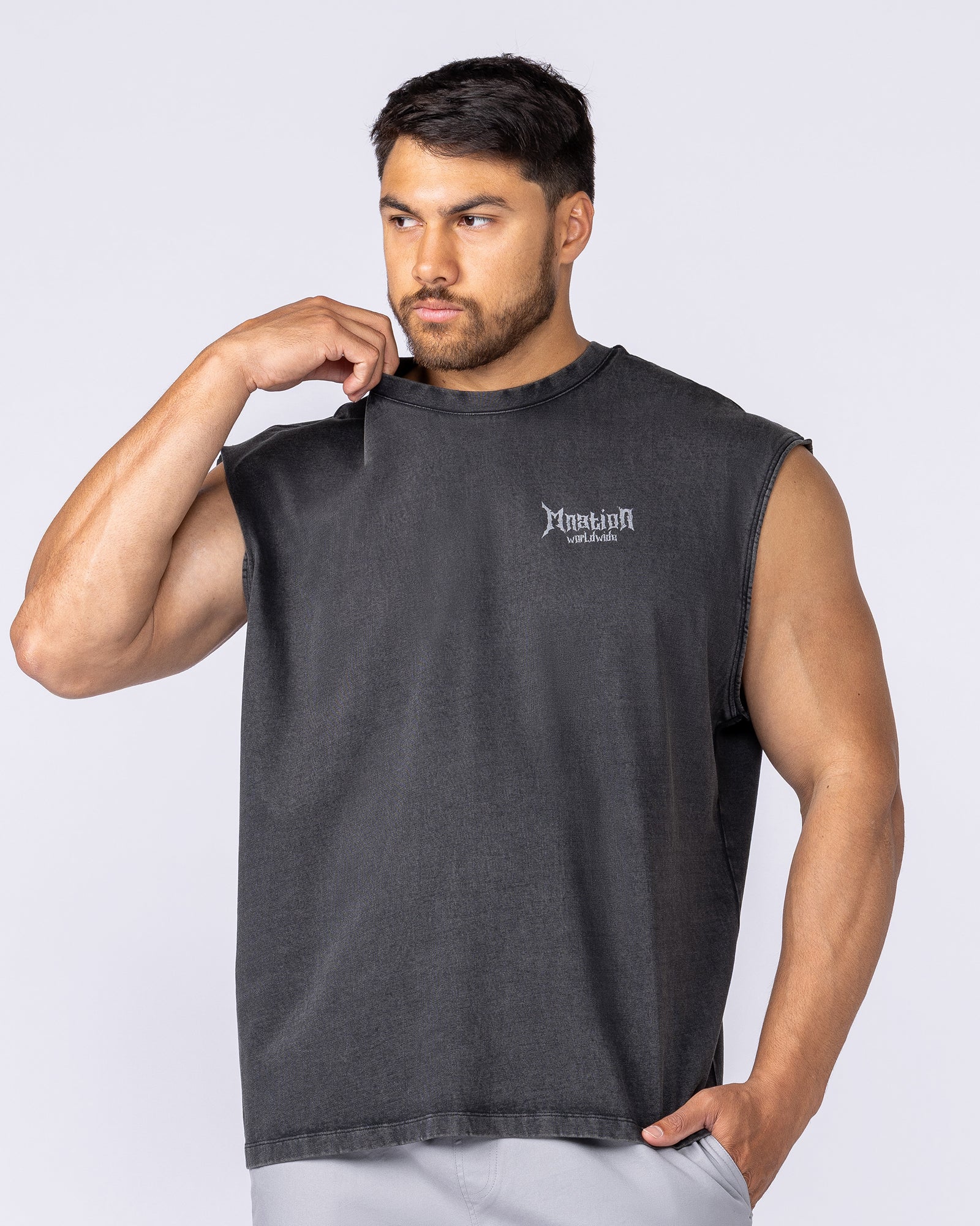 MN Metal Vintage Boxy Muscle Tank - Washed Black-Singlets & Tanks-S-1125148WSHBLK-S-MNAPPRL47571-2-Muscle Nation