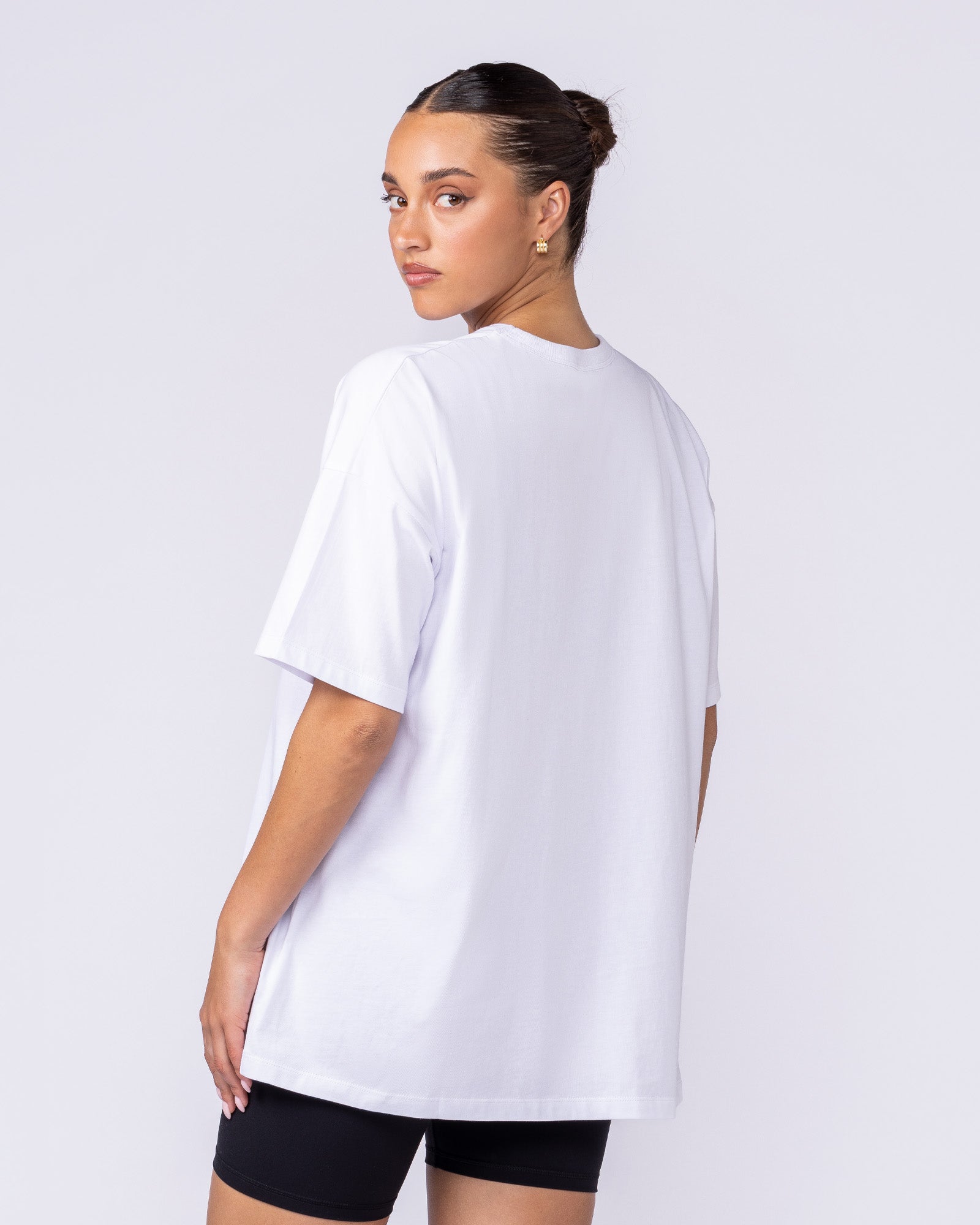 MN Saloon Oversized Tee - White-T-Shirts-XXS-1125171WHT-XXS-MNAPPRL45048-2-Muscle Nation