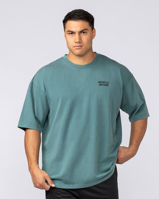 MNation Co Vintage Oversized Tee - Washed Shark-T-Shirts-XS-092520WSHRK-XS-MNAPPRL44270-2-Muscle Nation