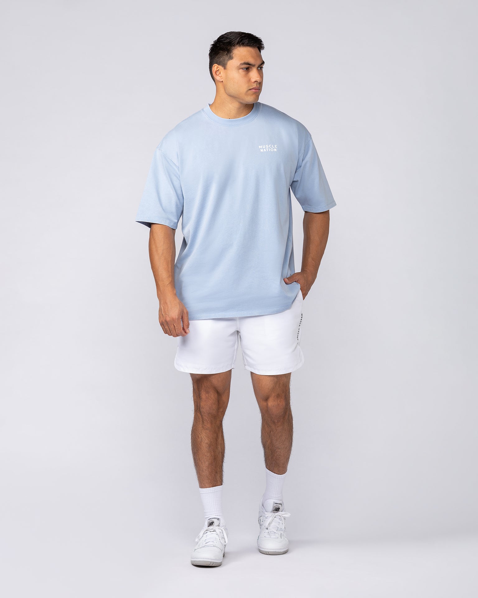 MNation Co Vintage Oversized Tee - Washed Sky-T-Shirts-XS-092520WSKY-XS-MNAPPRL44286-5-Muscle Nation