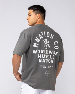 MNation Co Vintage Oversized Tee - Washed Charcoal-T-Shirts-XS-092520WSHTORN-XS-MNAPPRL44278-2-Muscle Nation