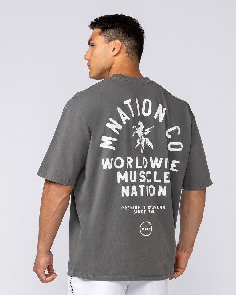 MNation Co Vintage Oversized Tee - Washed Charcoal-T-Shirts-XS-092520WSHTORN-XS-MNAPPRL44278-5-Muscle Nation