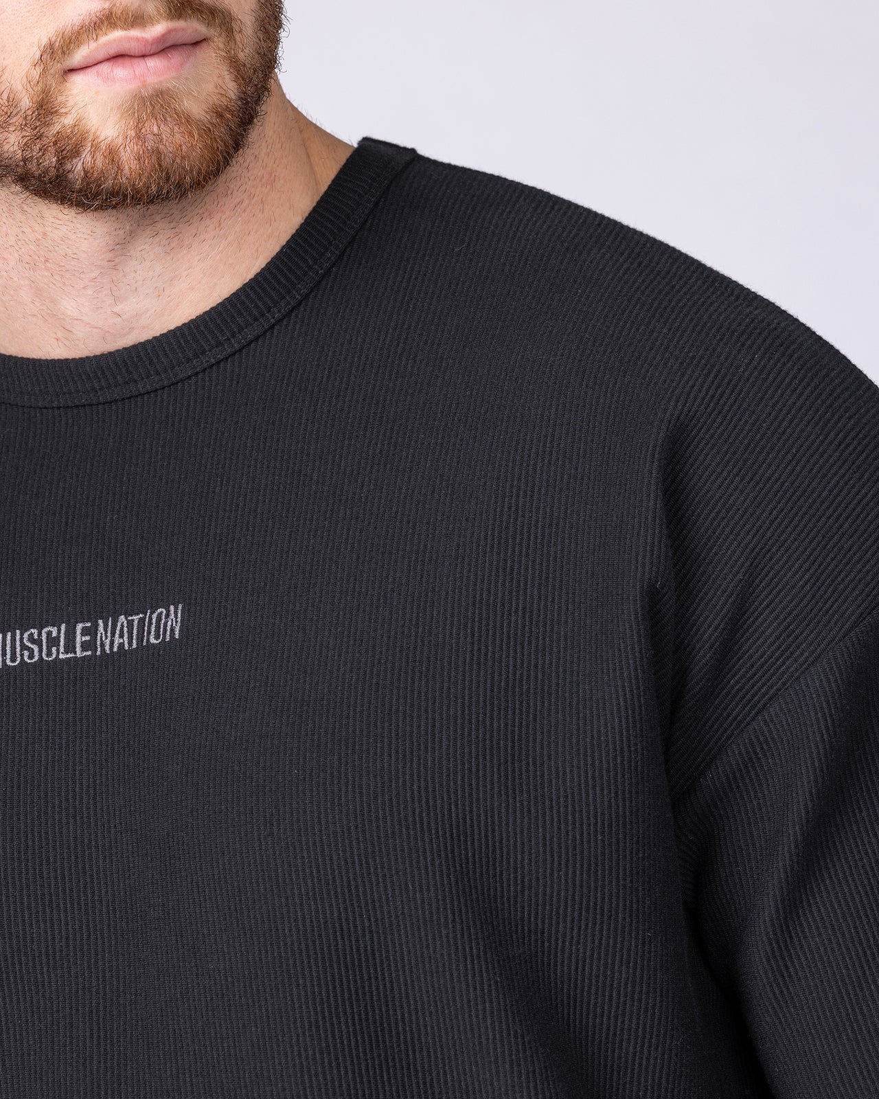 Oversized Jersey Tee - Black-Tops-S-1125223BLK-S-MNAPPRL47585-2-Muscle Nation