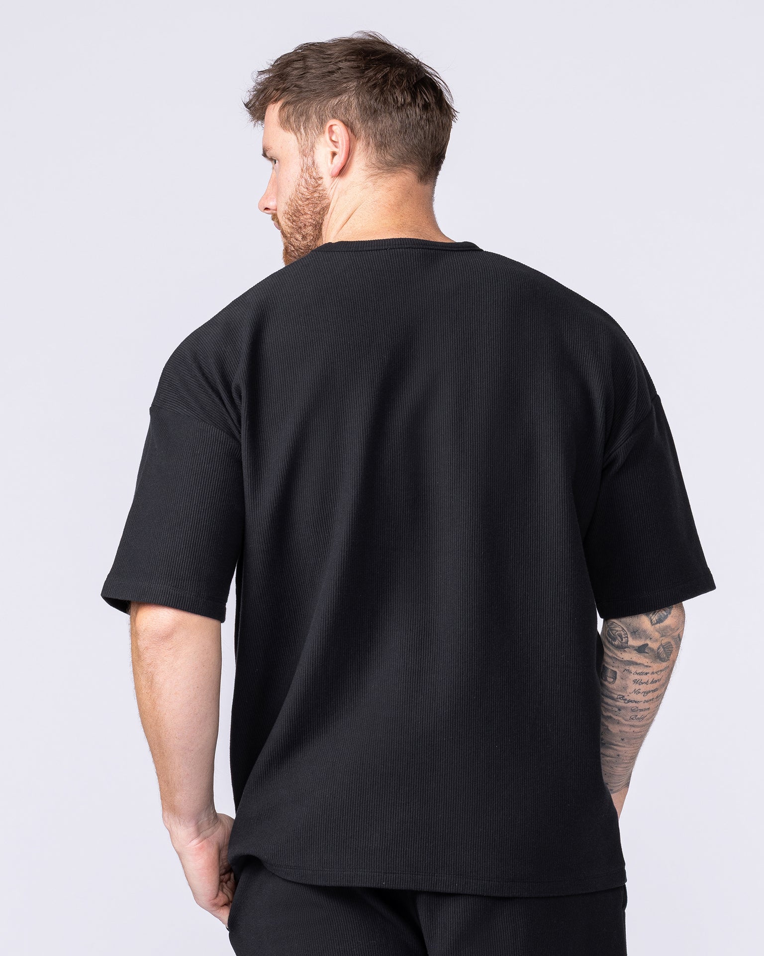 Oversized Jersey Tee - Black-Tops-S-1125223BLK-S-MNAPPRL47585-6-Muscle Nation