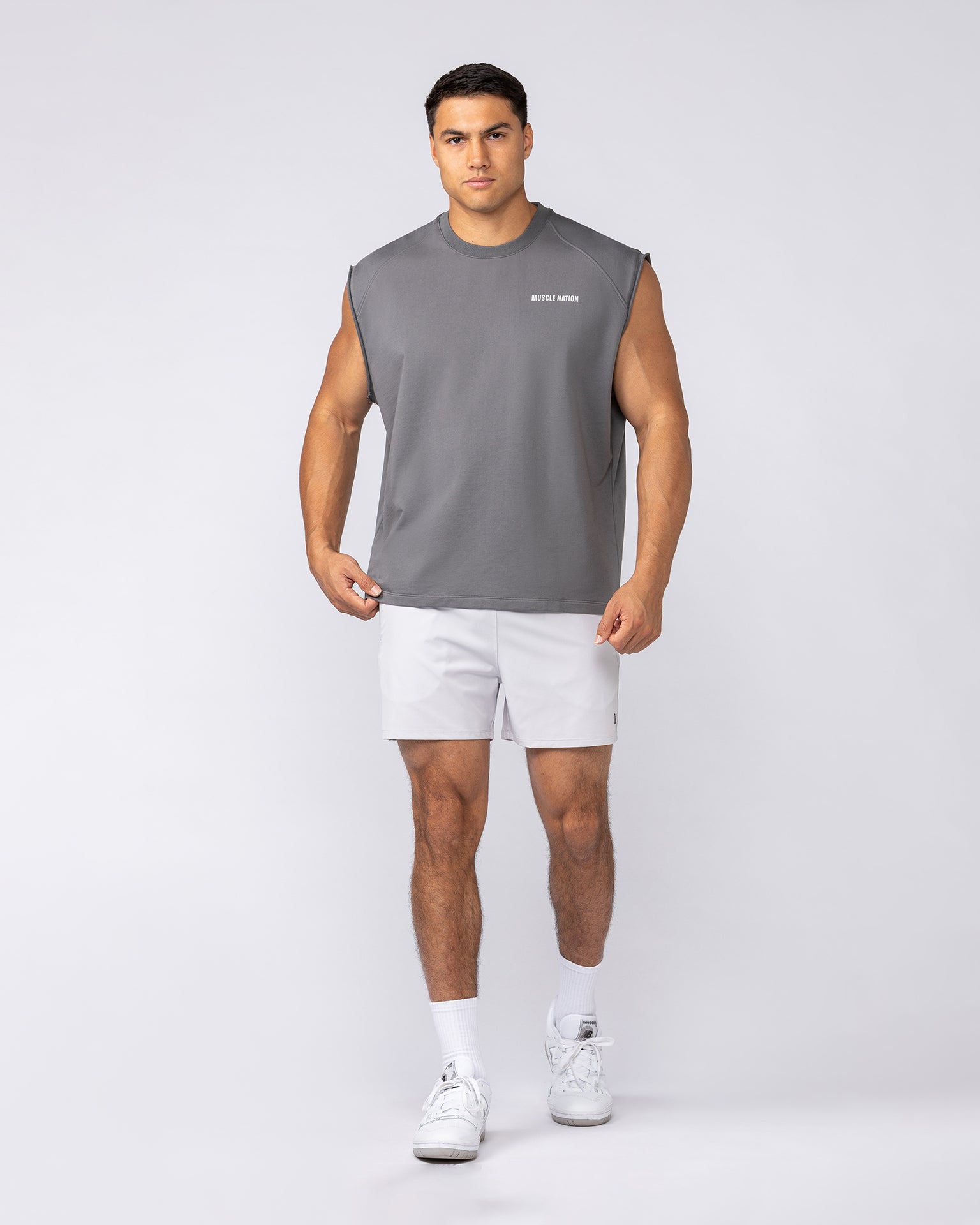 New Heights 4" Shorts - Ice Grey-Shorts-S-092529ICEGREY-S-MNAPPRL44248-6-Muscle Nation