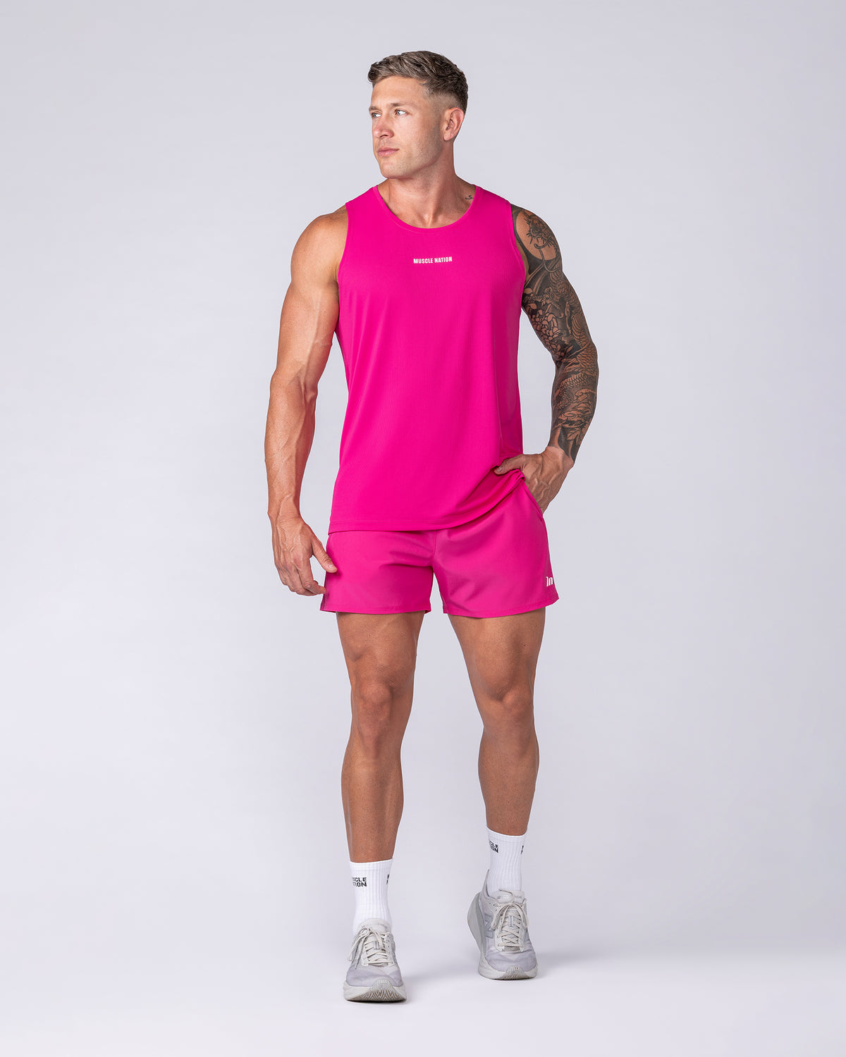New Heights 4" Shorts – Raspberry – detail 3