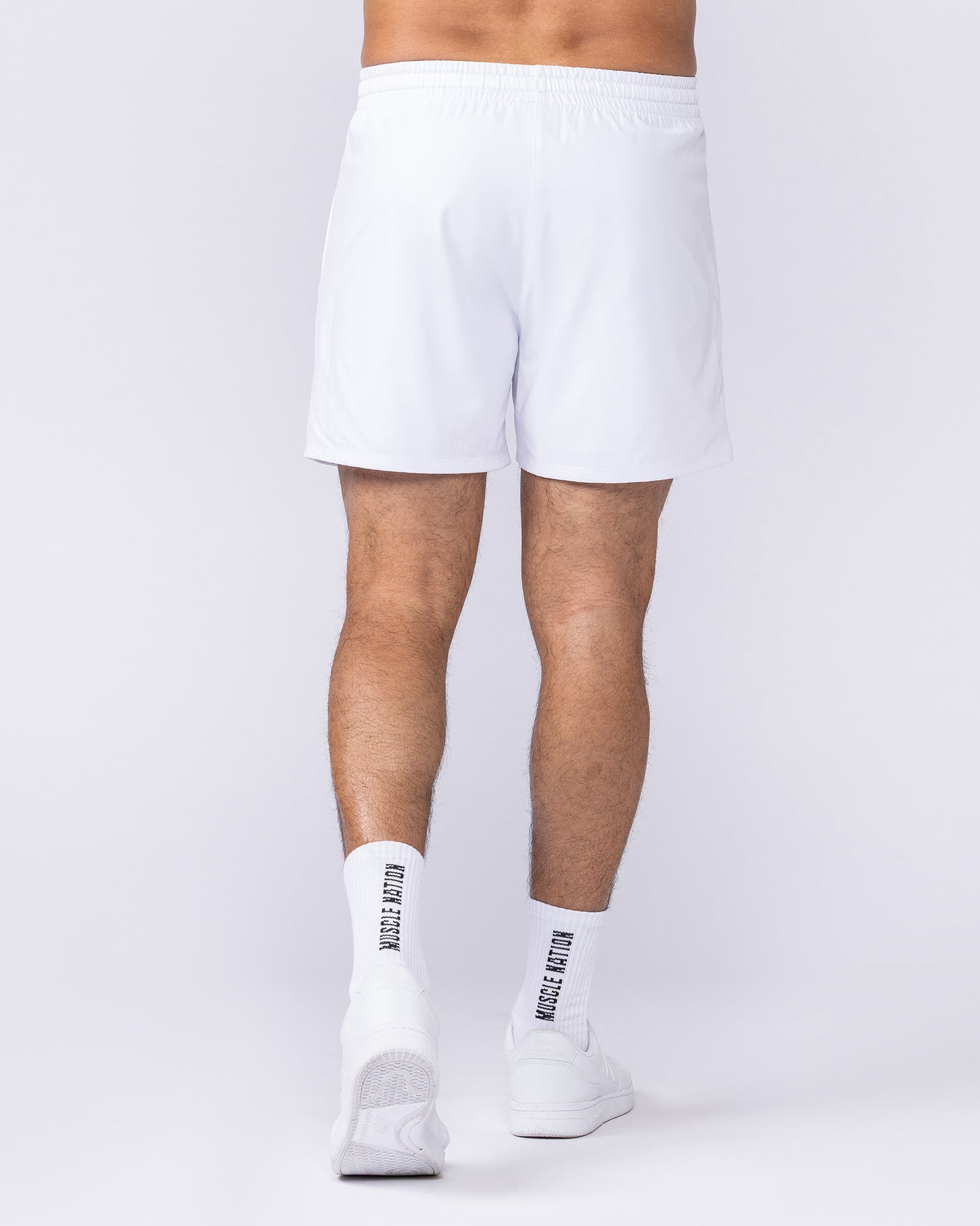 New Heights 4” Shorts - White-Shorts-S-1125159WHT-S-MNAPPRL47608-5-Muscle Nation