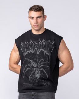 Nightfall Boxy Muscle Tank - Black