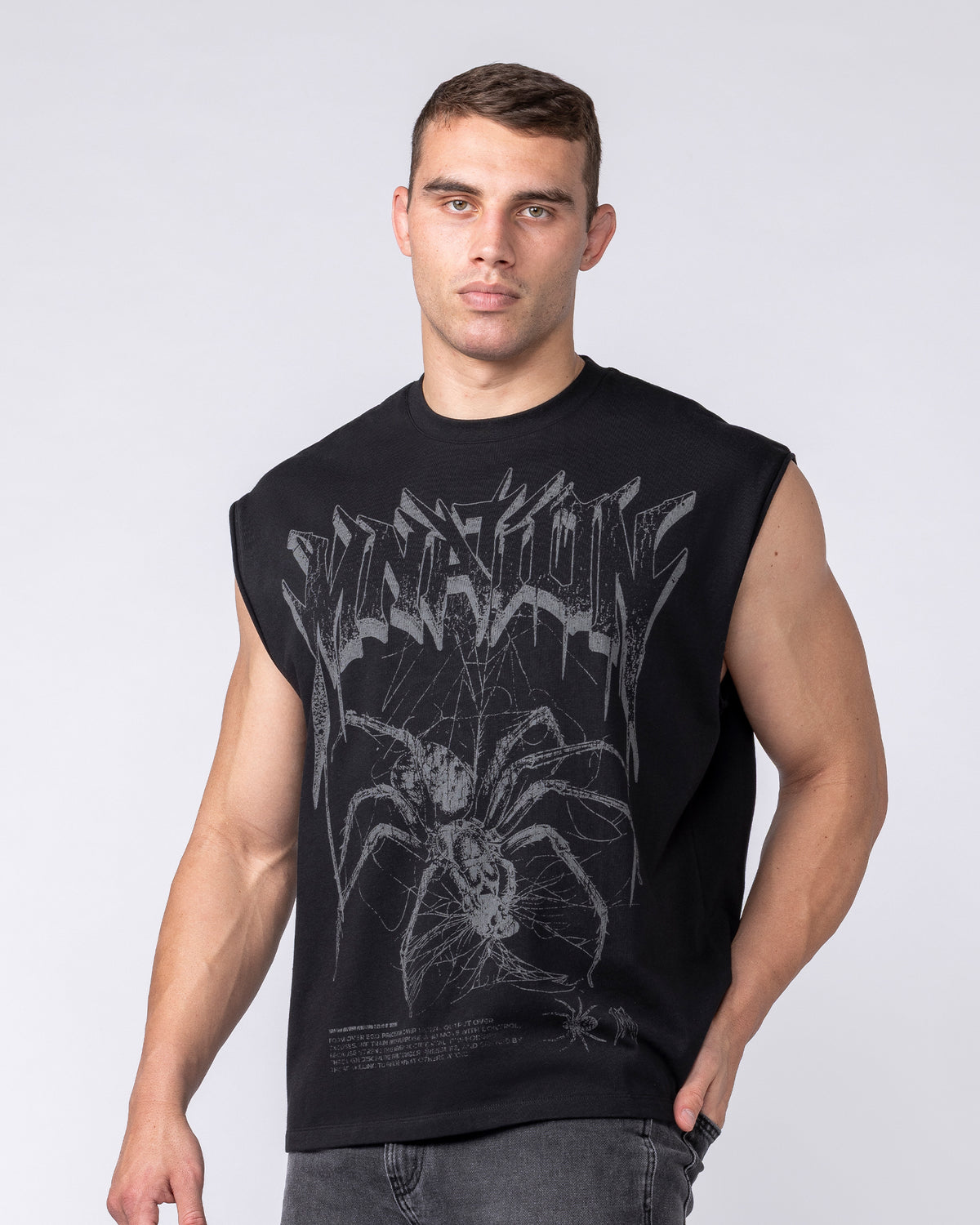 Nightfall Boxy Muscle Tank - Black