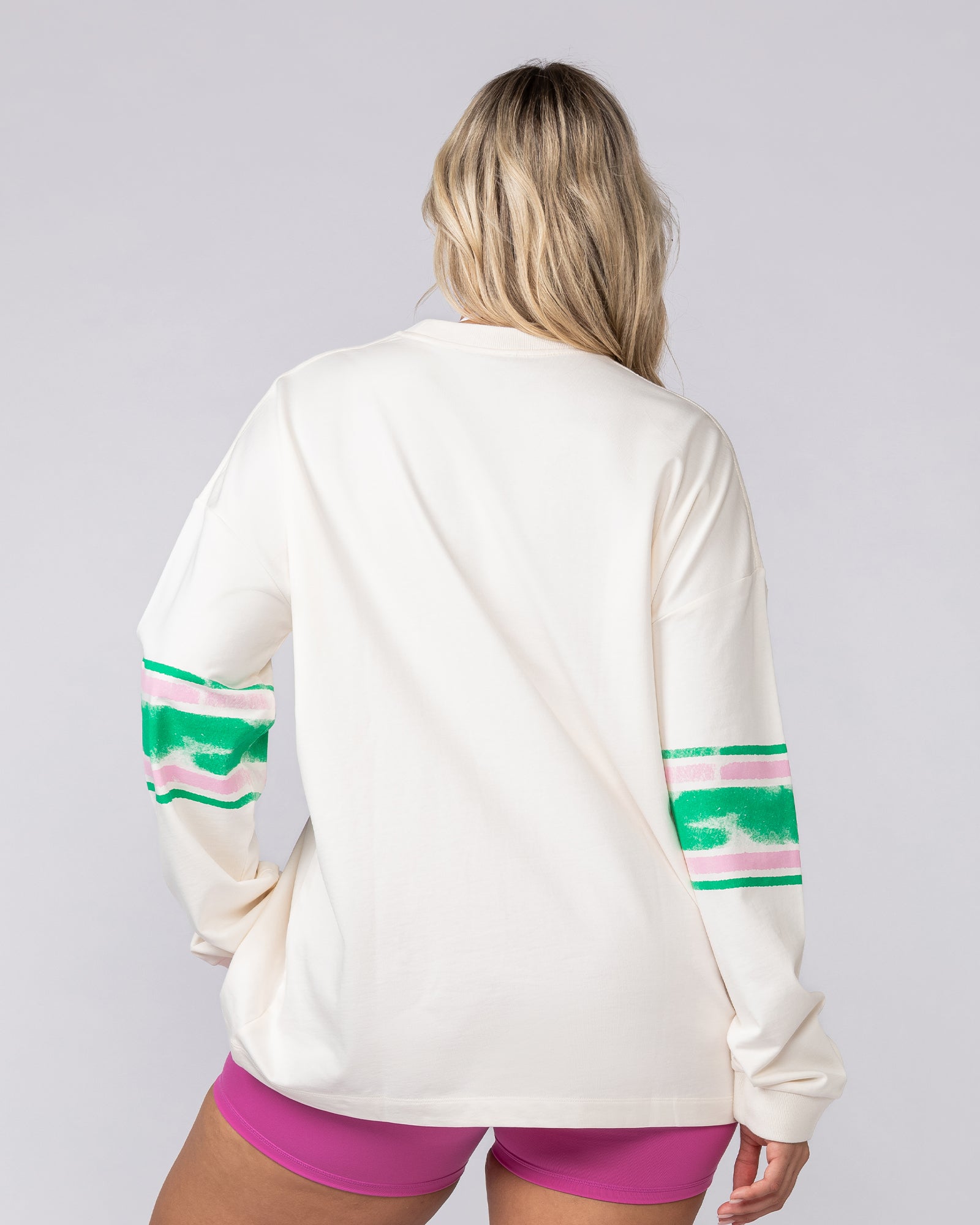 Numero Loopback Long Sleeve Top - Vanilla-Long Sleeve T-Shirts-XXS-062515VNLA-XXS-MNAPPRL43145-4-Muscle Nation