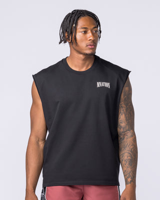 Off Duty Boxy Muscle Tank - Black-Singlets & Tanks-S-022621BLK-S-MNAPPRL48677-2-Muscle Nation