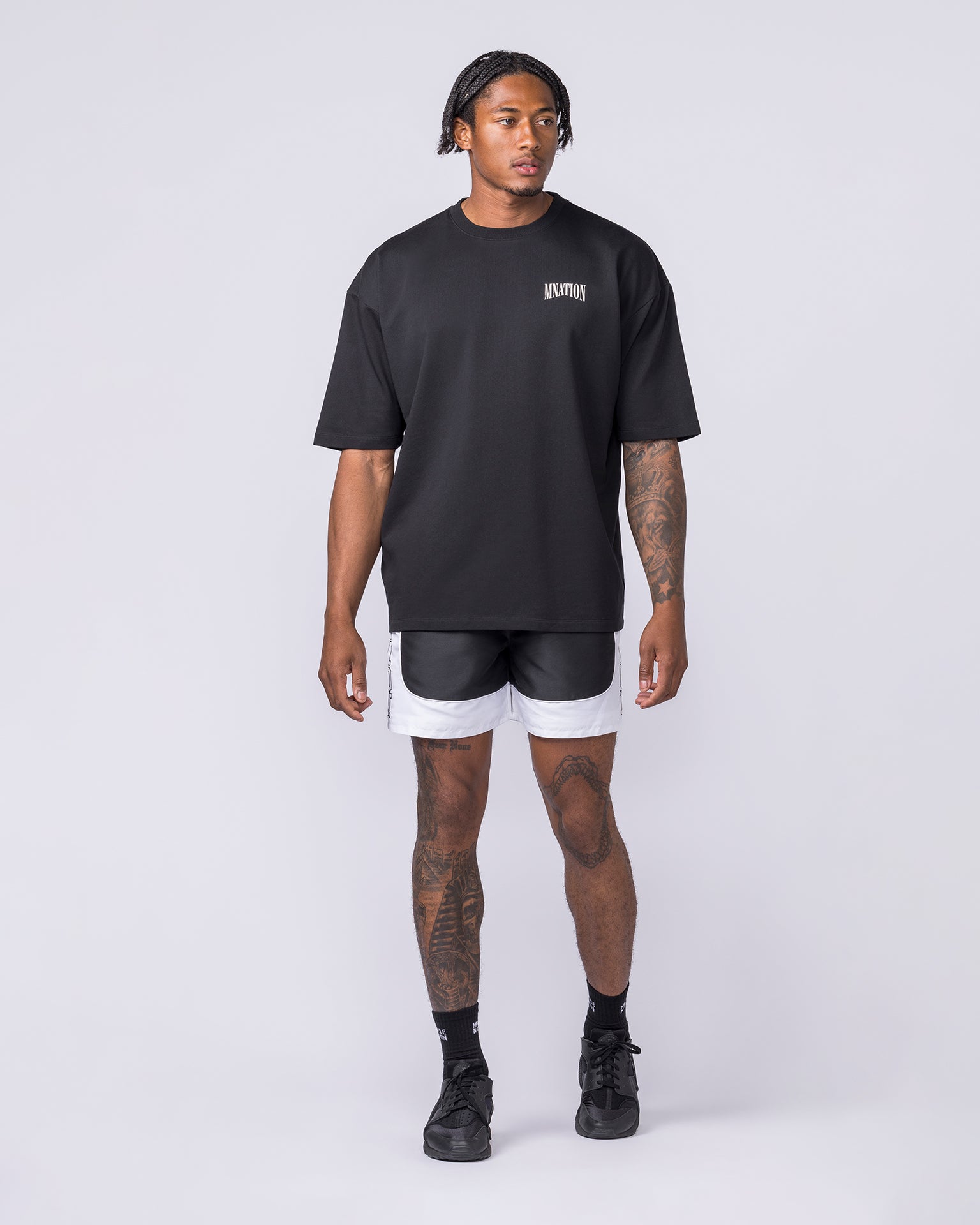 Off Duty Oversized Tee - Black-T-Shirts-S-022622BLK-S-MNAPPRL48691-5-Muscle Nation