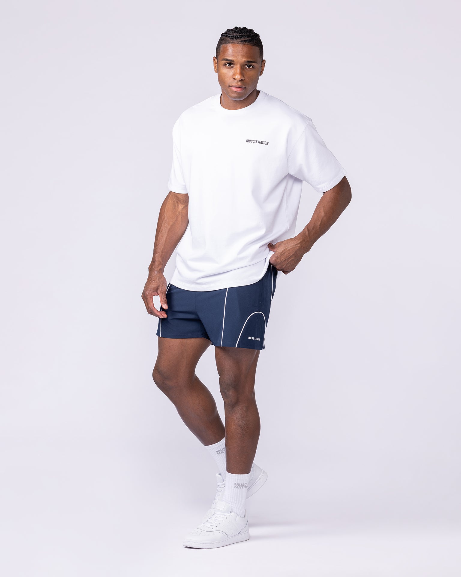 Offside Training 3" Shorts - Navy-Shorts-S-112551NAVY-S-MNAPPRL47622-6-Muscle Nation