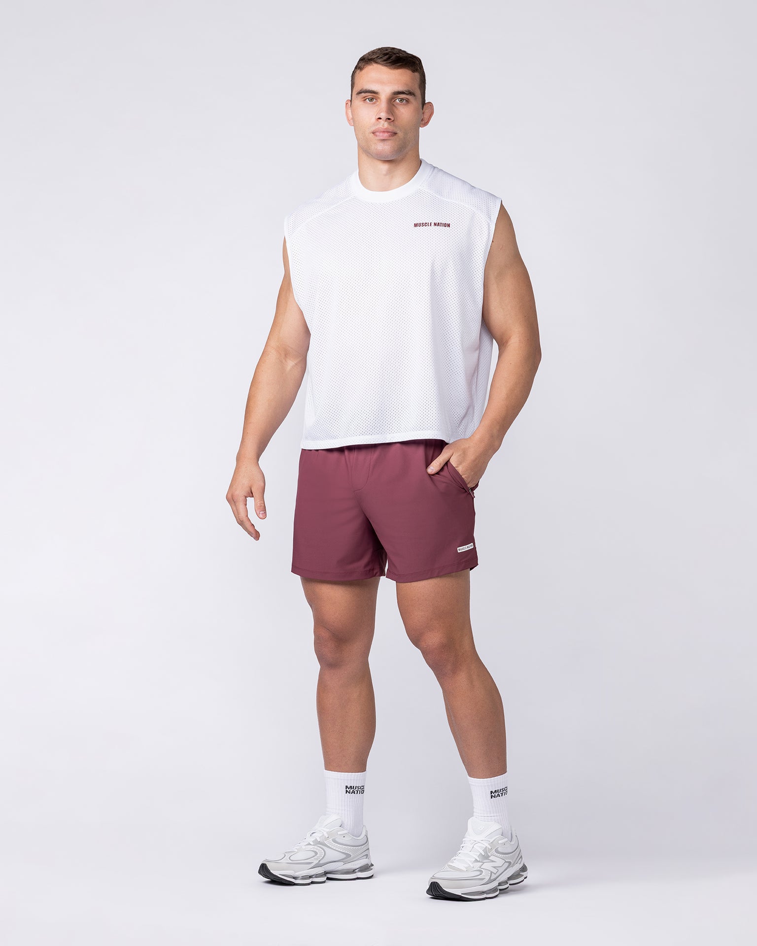 On Repeat Training 5" Shorts - Maroon