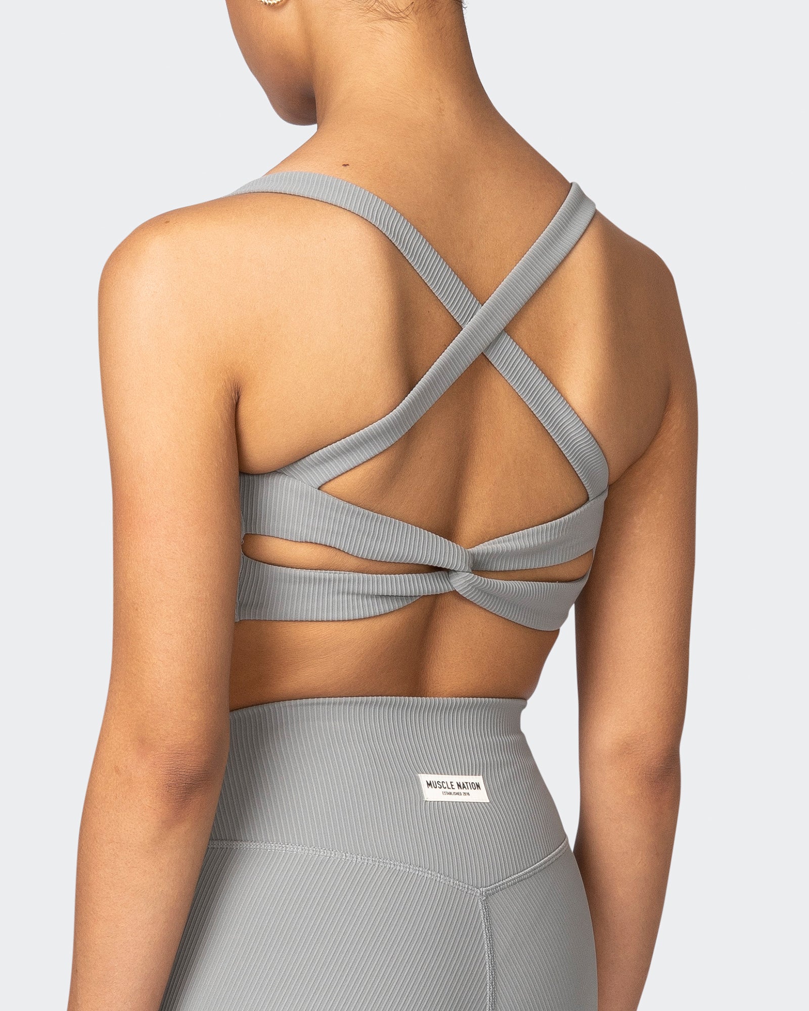Twist Rib Bra - Zinc-Sports Bras-XS-042303ZINC-XS-MNAPPRL23313-5-Muscle Nation