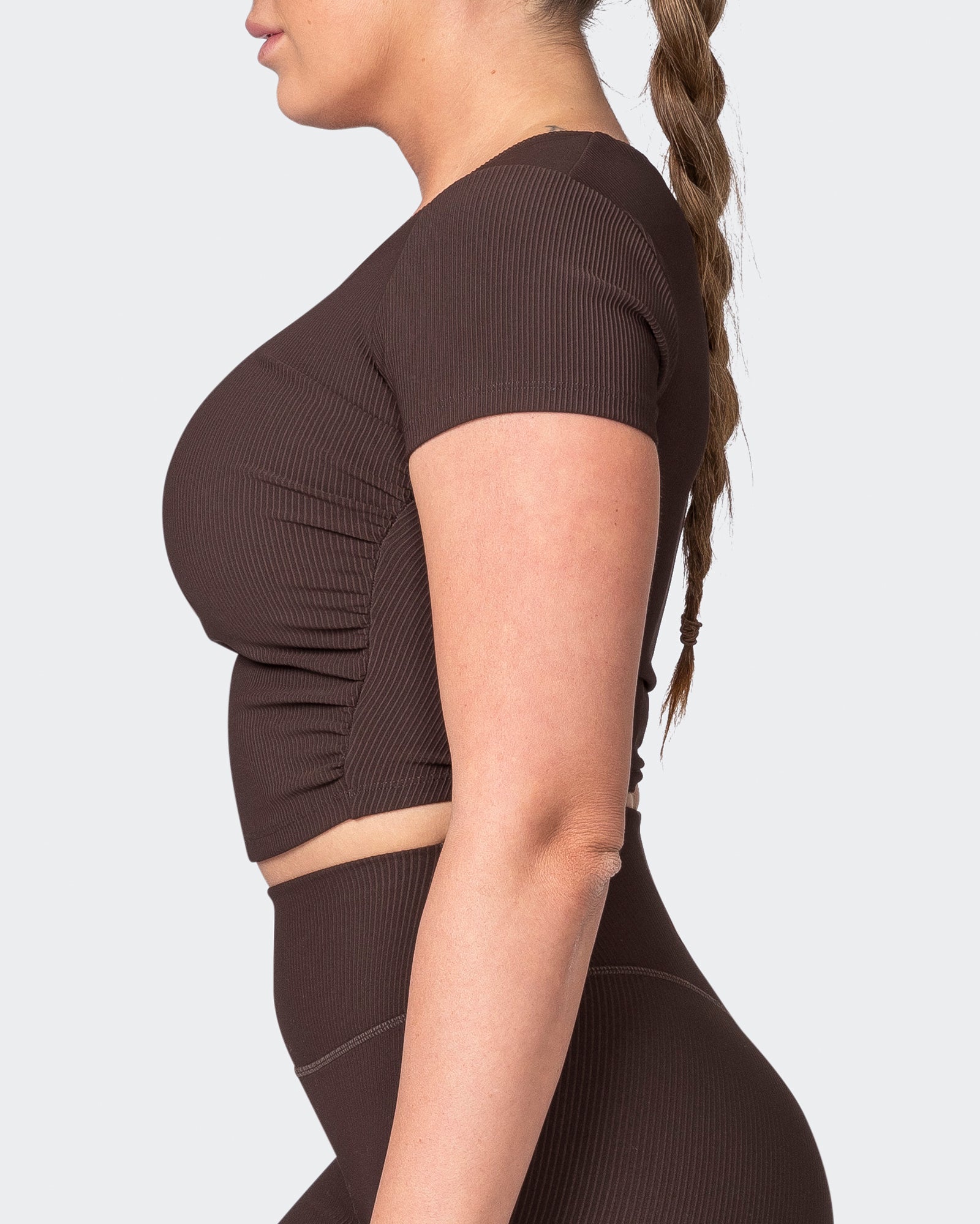 Rival Cropped Rib Top - Cocoa-Tops-XXS-042301COCOA-XXS-MNAPPRL23180-4-Muscle Nation