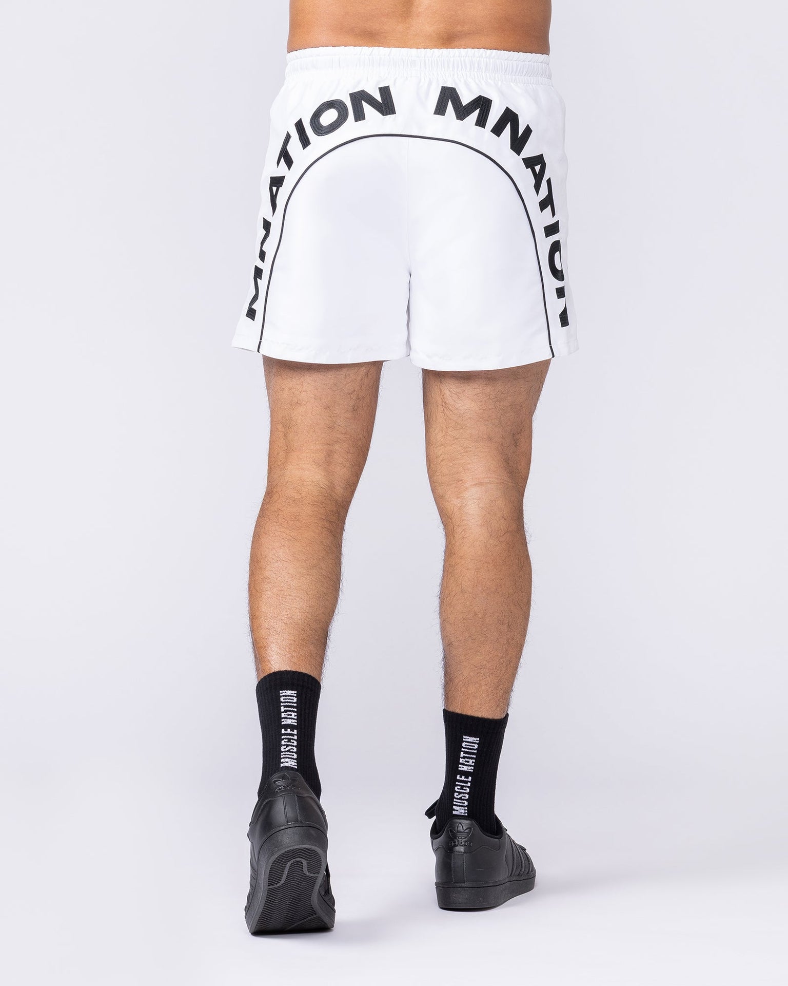 Overdrive 4" Shorts - White-Shorts-S-112557WHT-S-MNAPPRL47650-5-Muscle Nation