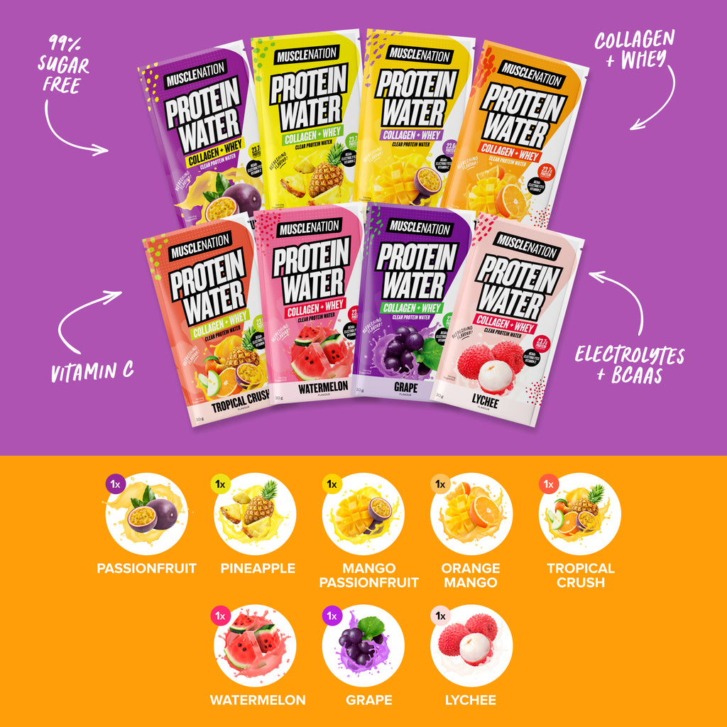 PROTEIN WATER - Sample Pack - 8 Flavours | Muscle Nation