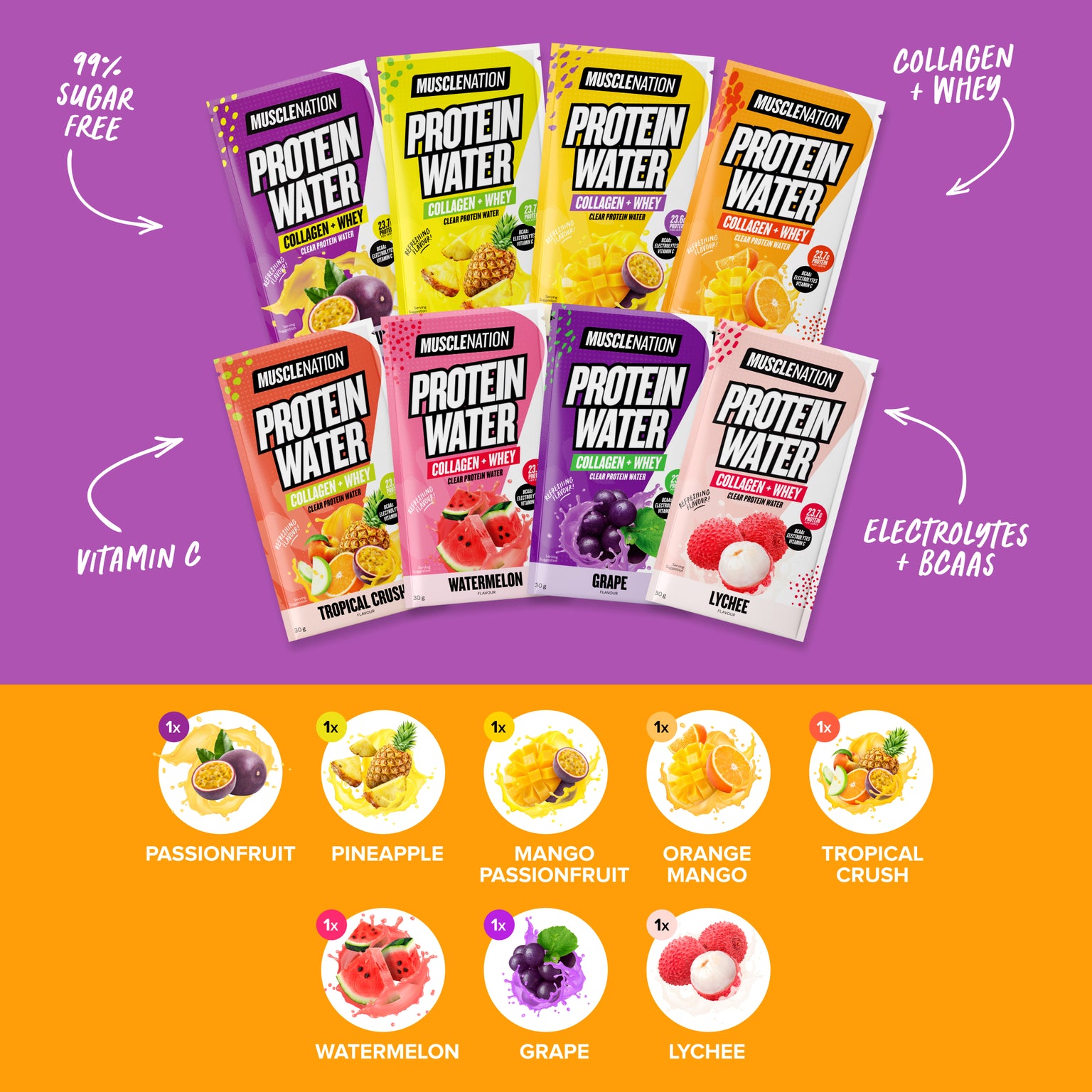 PROTEIN WATER - Sample Pack - 8 Flavours