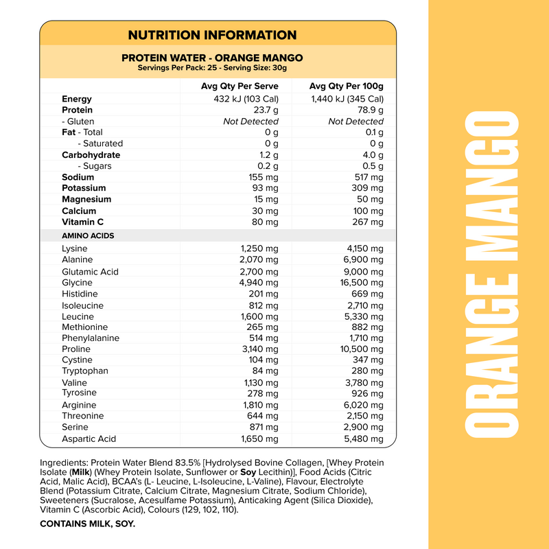 PROTEIN WATER Orange Mango - Muscle Nation protein water, view 3