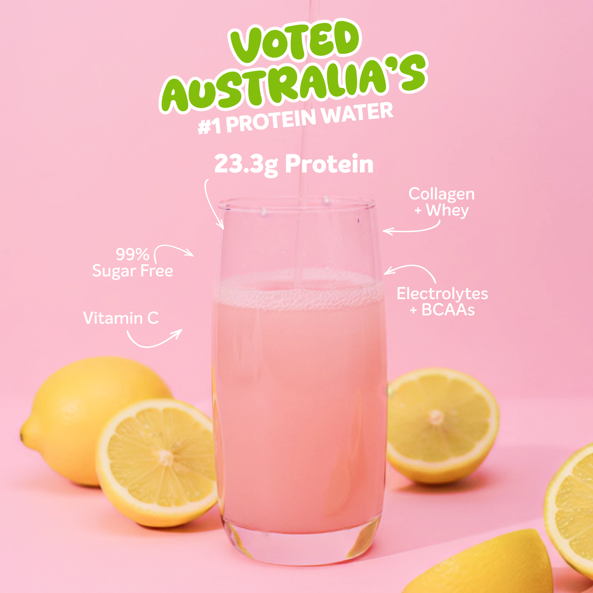 PROTEIN WATER - Pink Lemonade - 25 serves-Protein Waters-MNSUPPS0376-9359054002845-2-Muscle Nation