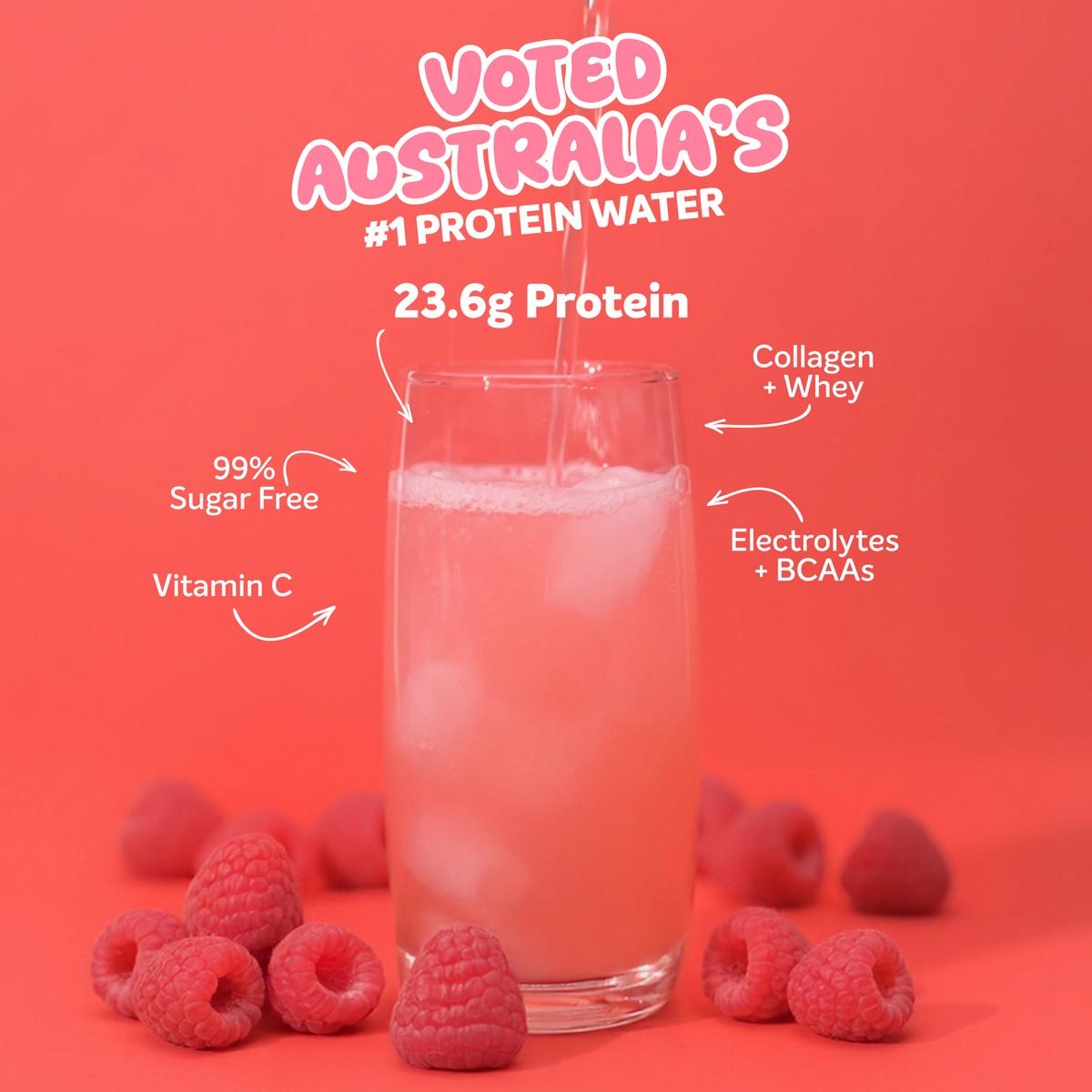 PROTEIN WATER - Raspberry - 25 serves