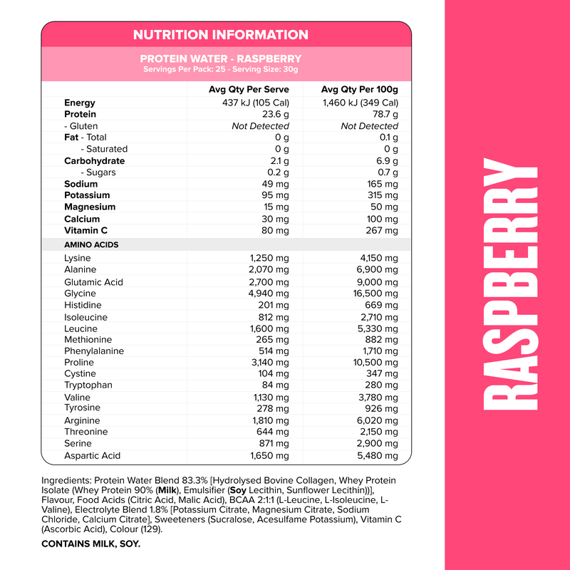 PROTEIN WATER - Raspberry - 25 serves