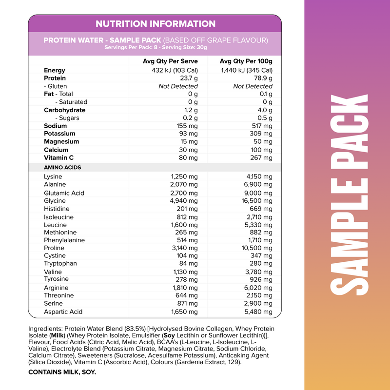 PROTEIN WATER - Sample Pack - 8 Flavours