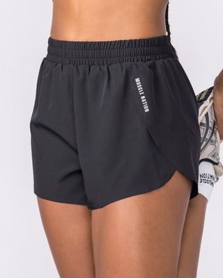 Pace High-Waisted Run Shorts - Black-Shorts-XXS-032649BLK-XXS-MNAPPRL49323-1-Muscle Nation