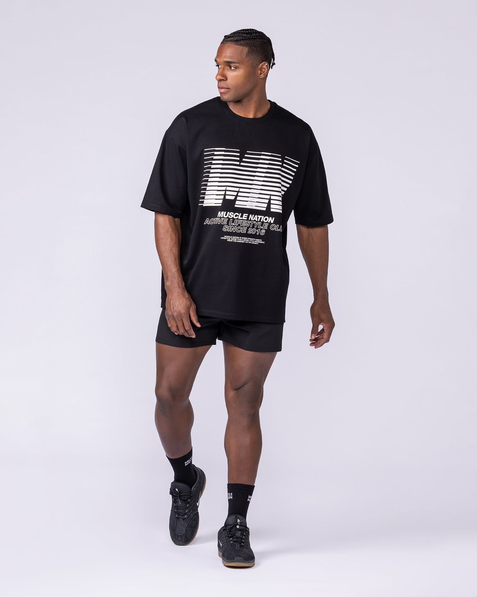 Panelled Function 4" Shorts - Black-Shorts-S-112565BLK-S-MNAPPRL47657-6-Muscle Nation