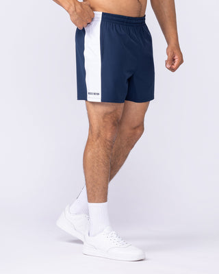 Panelled Function 4" Shorts - Navy-Shorts-S-112565NAVY-S-MNAPPRL47664-1-Muscle Nation
