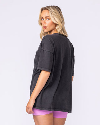 Panther Oversized Vintage Tee - Washed Black-T-Shirts-XXS-112576WSHBLK-XXS-MNAPPRL46380-2-Muscle Nation