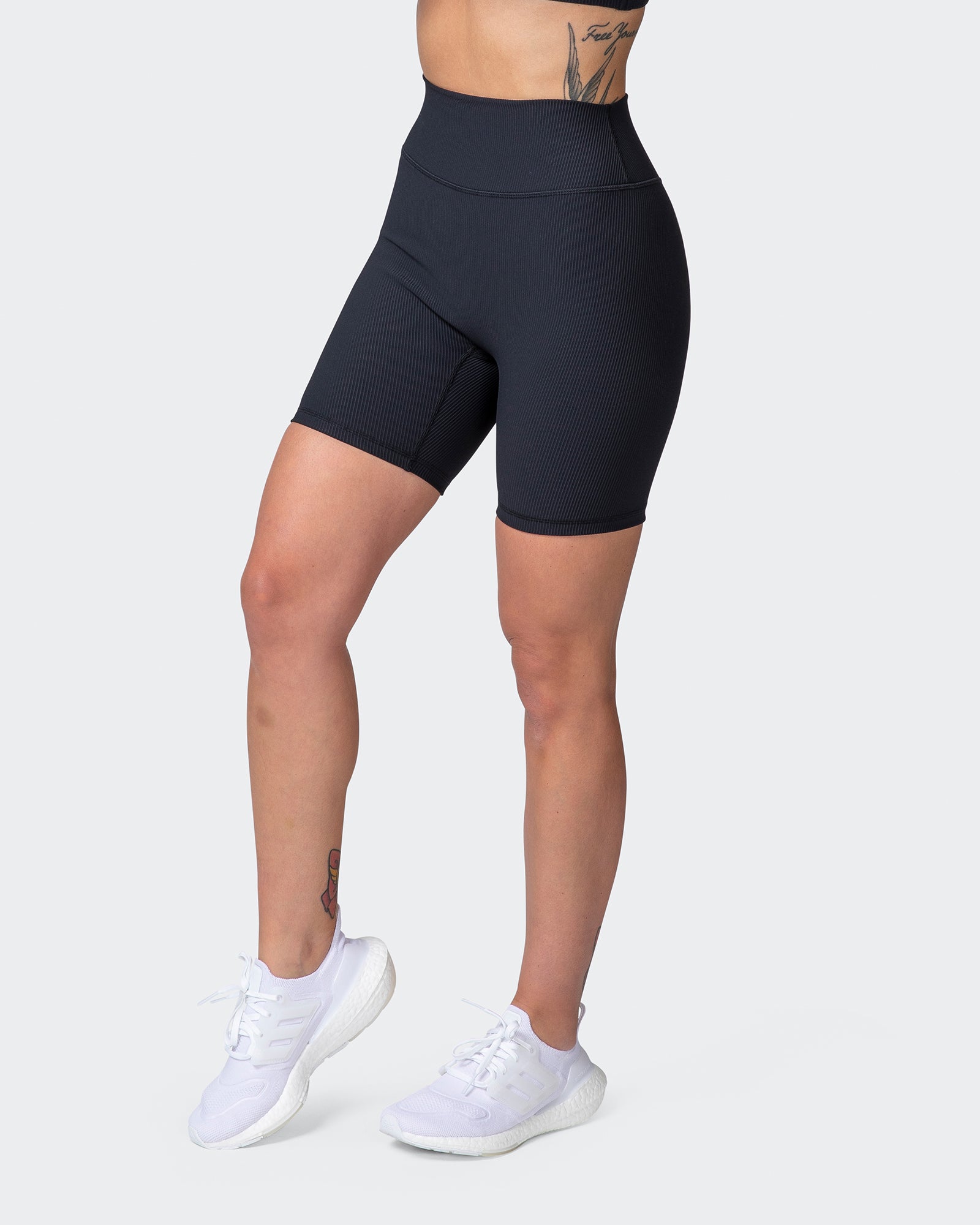 Zero Rise Rib Bike Shorts - Black-Shorts-XXS-042204BLK-XXS-MNAPPRL14431-3-Muscle Nation