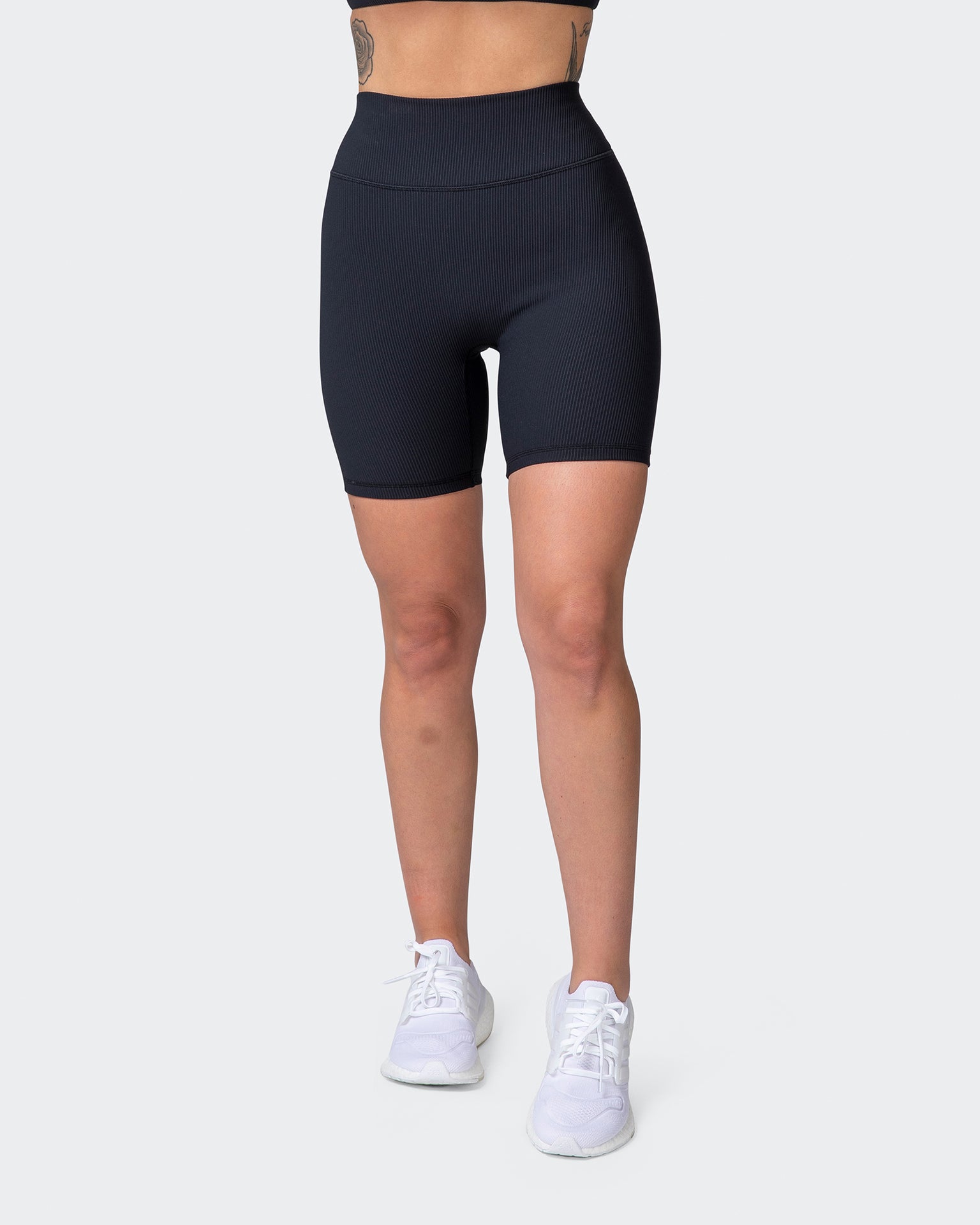 Zero Rise Rib Bike Shorts - Black-Shorts-XXS-042204BLK-XXS-MNAPPRL14431-2-Muscle Nation
