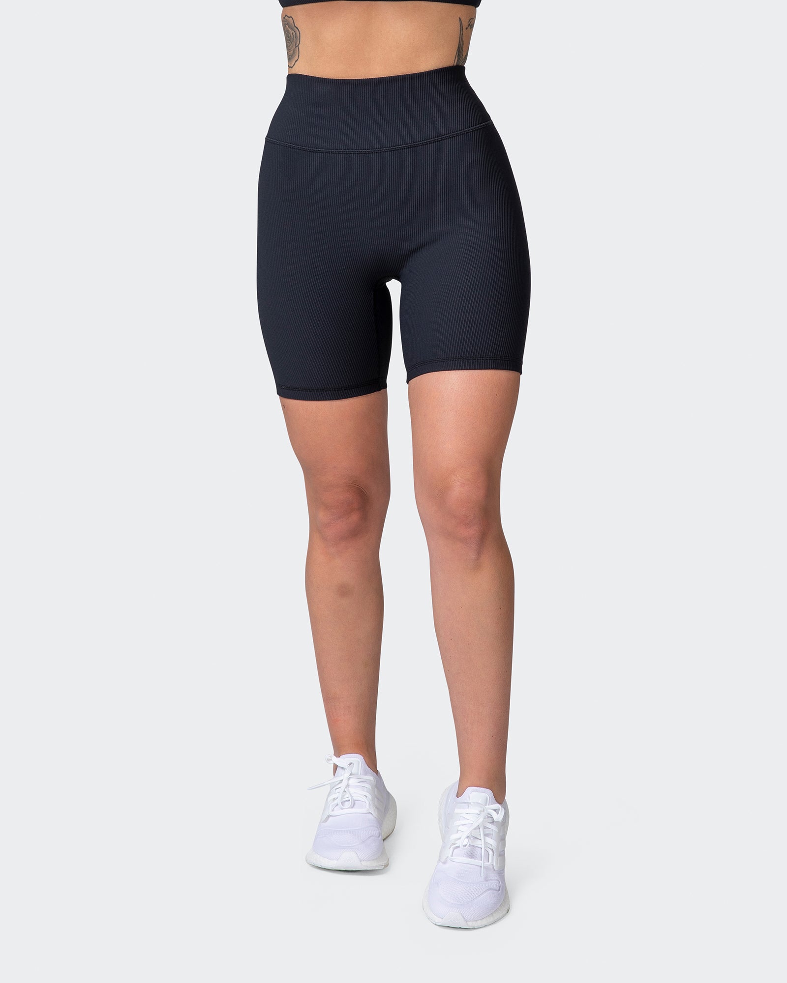 Zero Rise Rib Bike Shorts - Black-Shorts-XXS-042204BLK-XXS-MNAPPRL14431-2-Muscle Nation