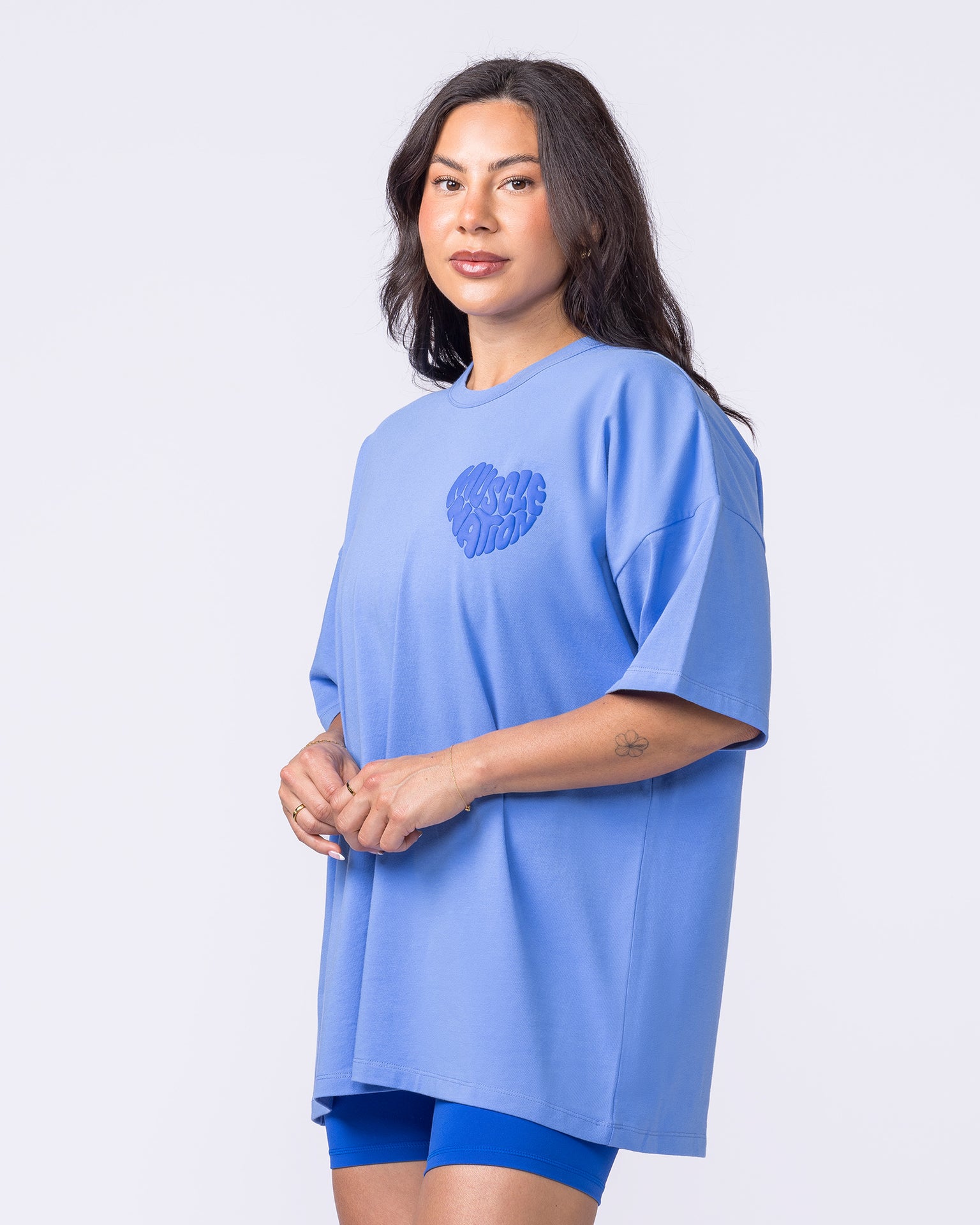 Peachy Oversized Tee - Salt Air-T-Shirts-XXS-022606SLTA-XXS-MNAPPRL48395-4-Muscle Nation