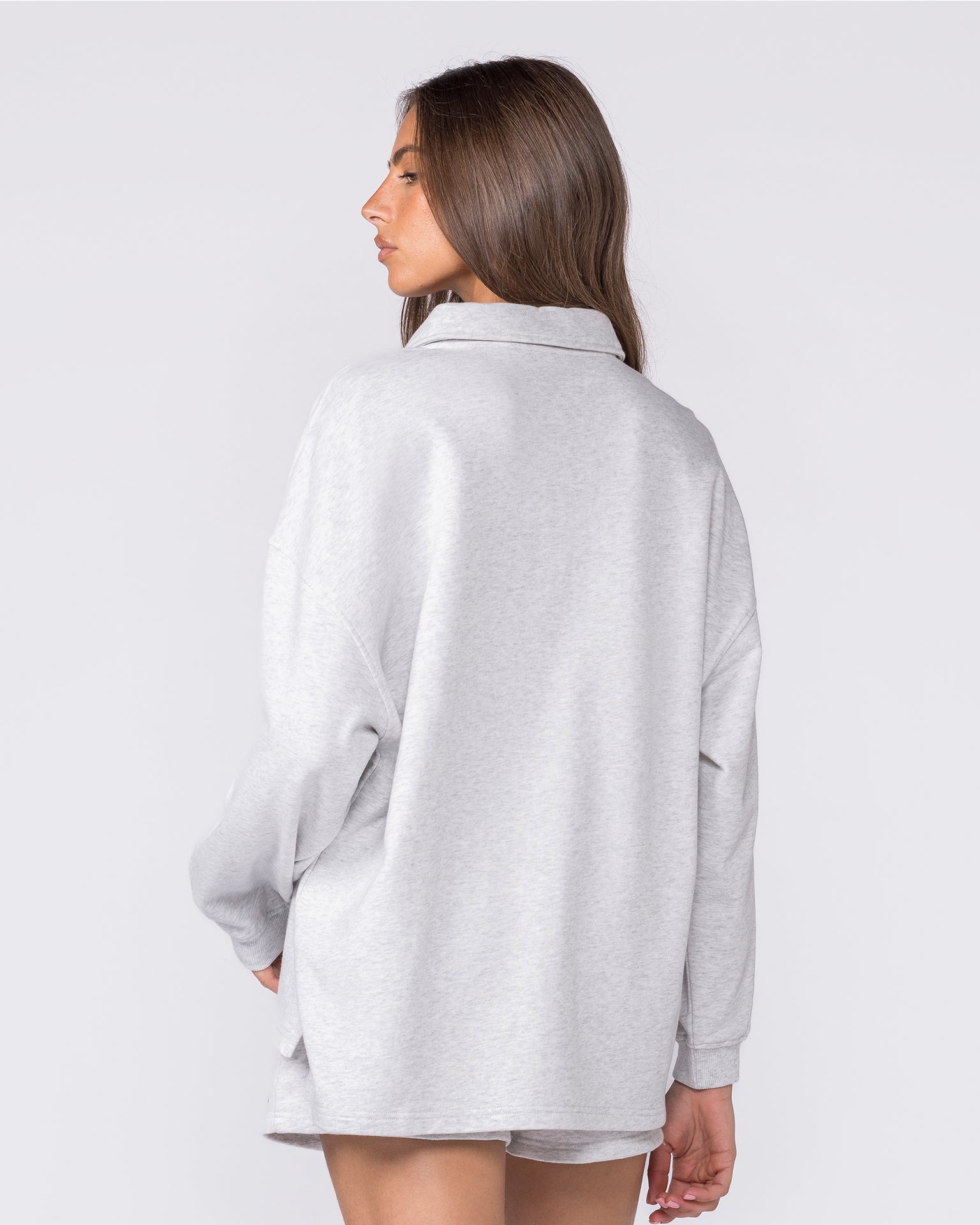 Polo Relaxed Pullover - Snow Grey Marl-Tops-XXS-032618SNGRYMR-XXS-MNAPPRL49440-2-Muscle Nation