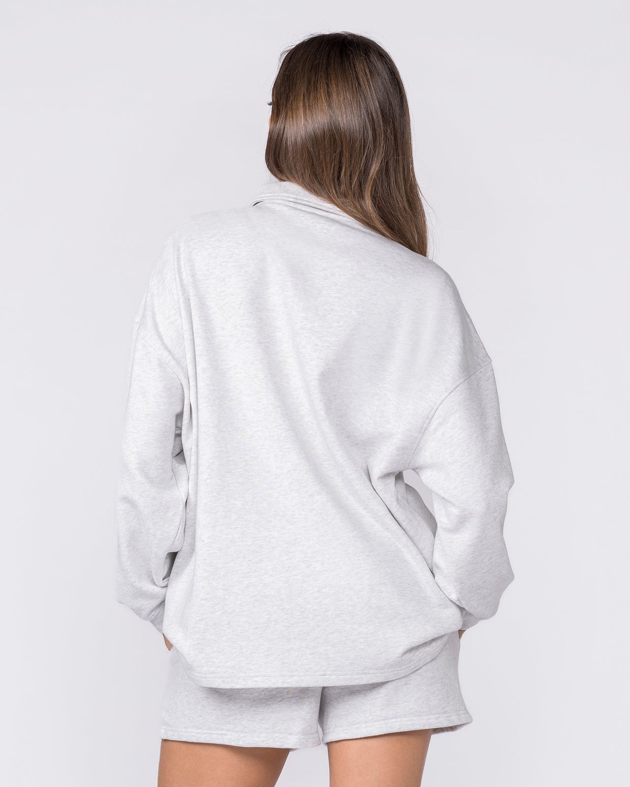 Polo Relaxed Pullover - Snow Grey Marl-Tops-XXS-032618SNGRYMR-XXS-MNAPPRL49440-5-Muscle Nation