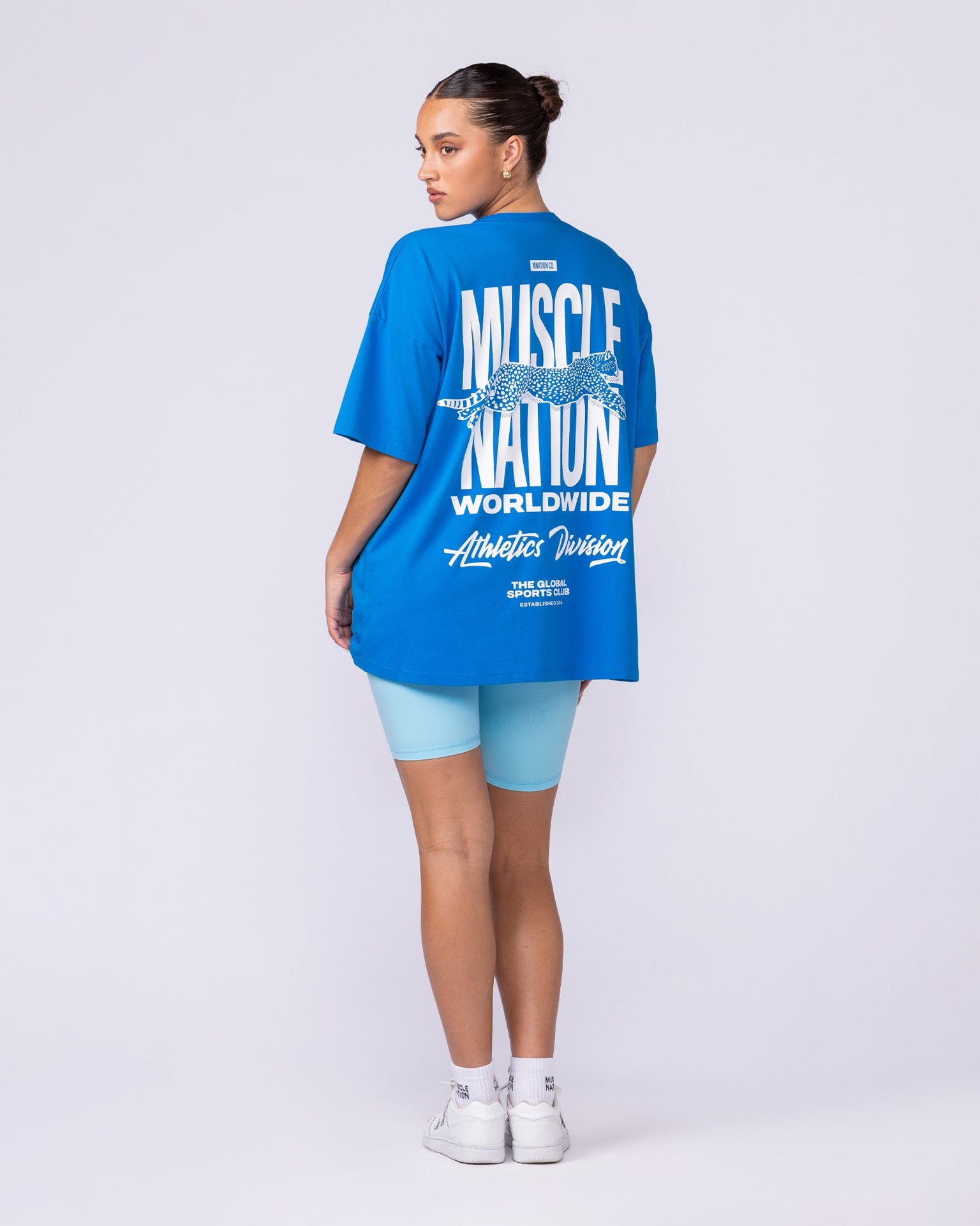 Pounce Oversized Tee - Malibu-T-Shirts-XXS-112515MLBU-XXS-MNAPPRL46407-6-Muscle Nation