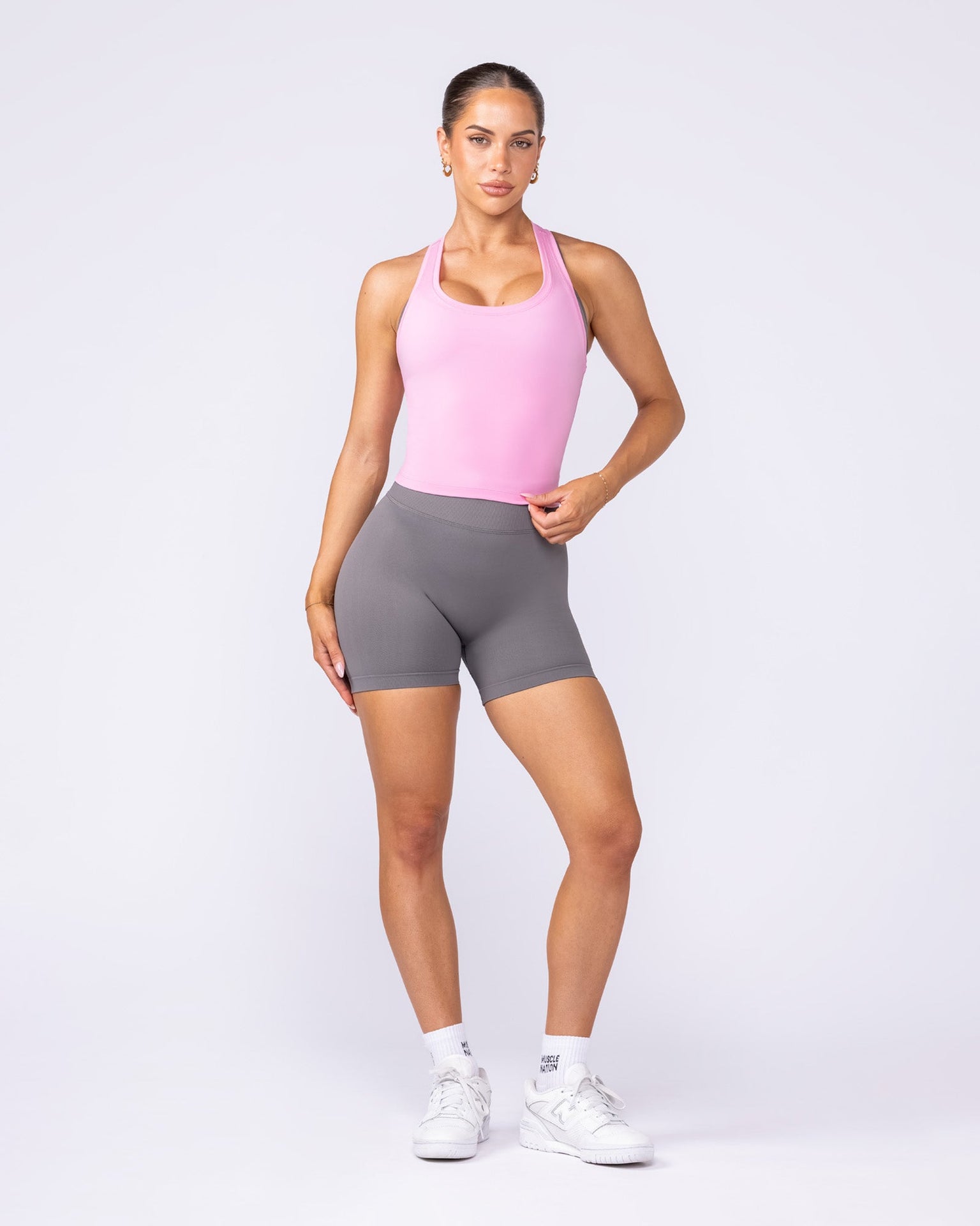 Practice Tank - Pink Frosting-Singlets & Tanks-XXS-122501PNKFRST-XXS-MNAPPRL48103-5-Muscle Nation