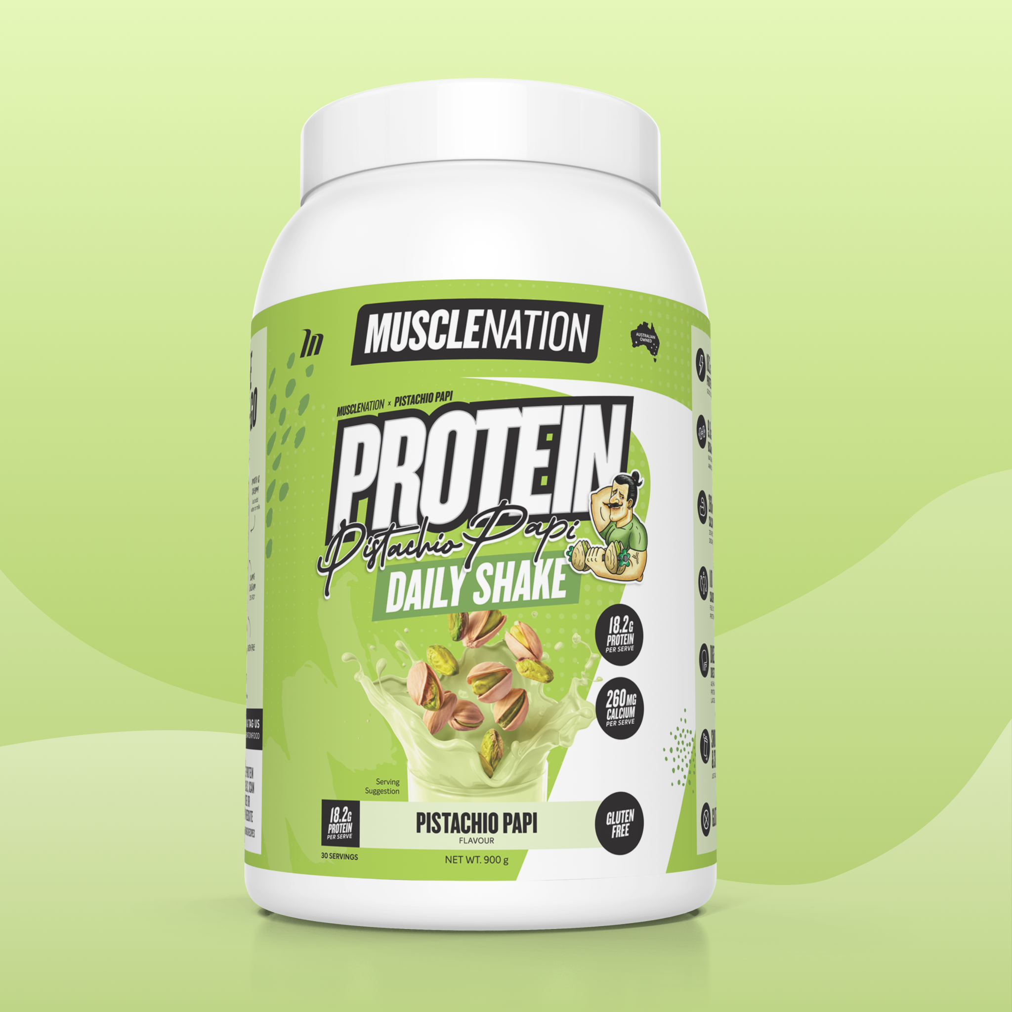 DAILY SHAKE - Pistachio Papi - 900g-Protein Powders-MNSUPPS0424-9359054002067-1-Muscle Nation